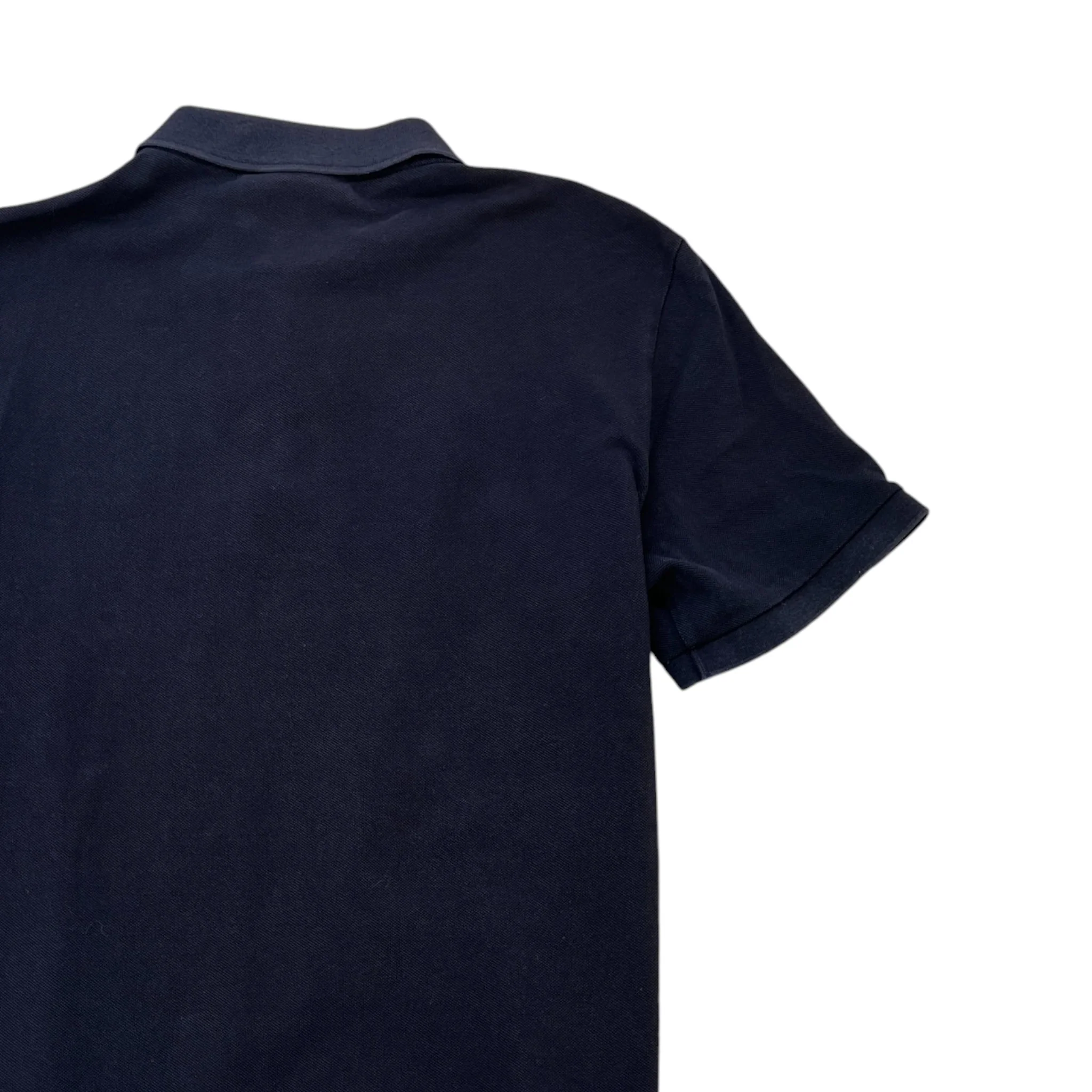 Men's Embroidered Logo Polo Shirt Navy Size L - Image 4