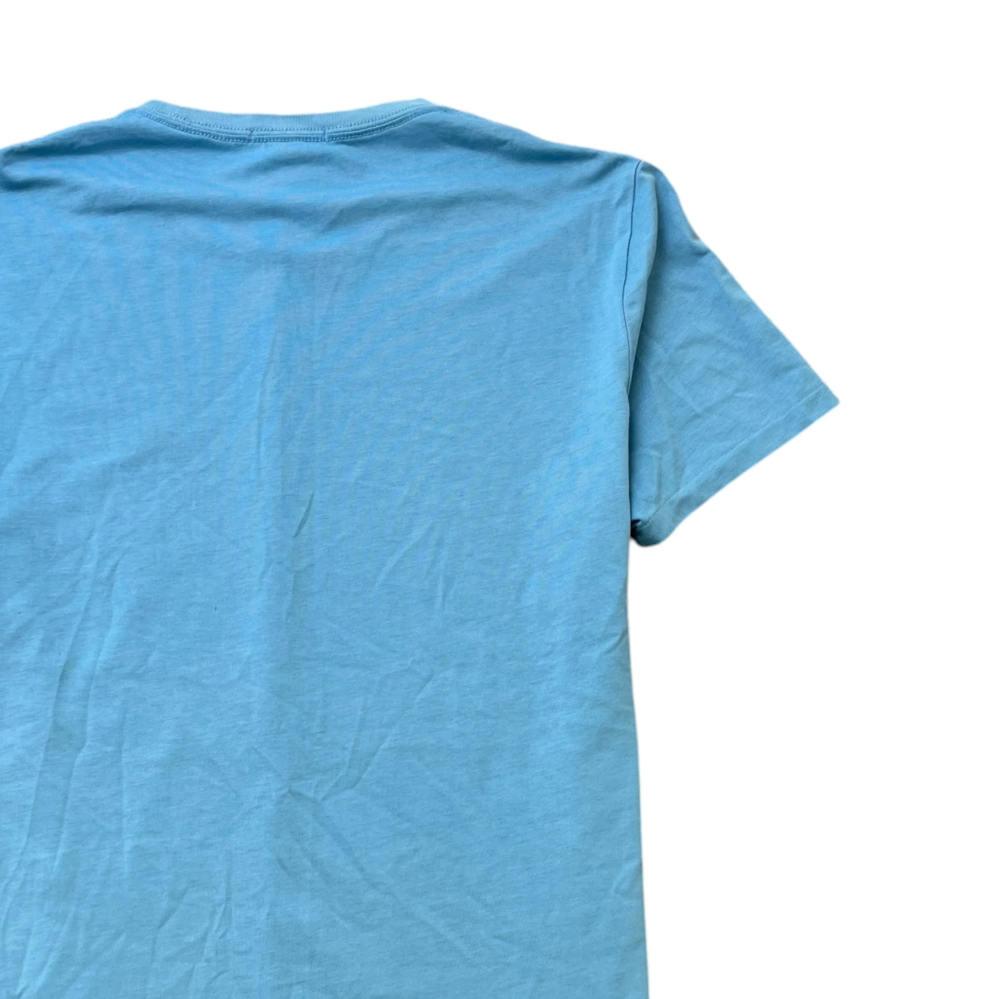 Men's Embroidered Logo T-Shirt Blue Size L - Image 4