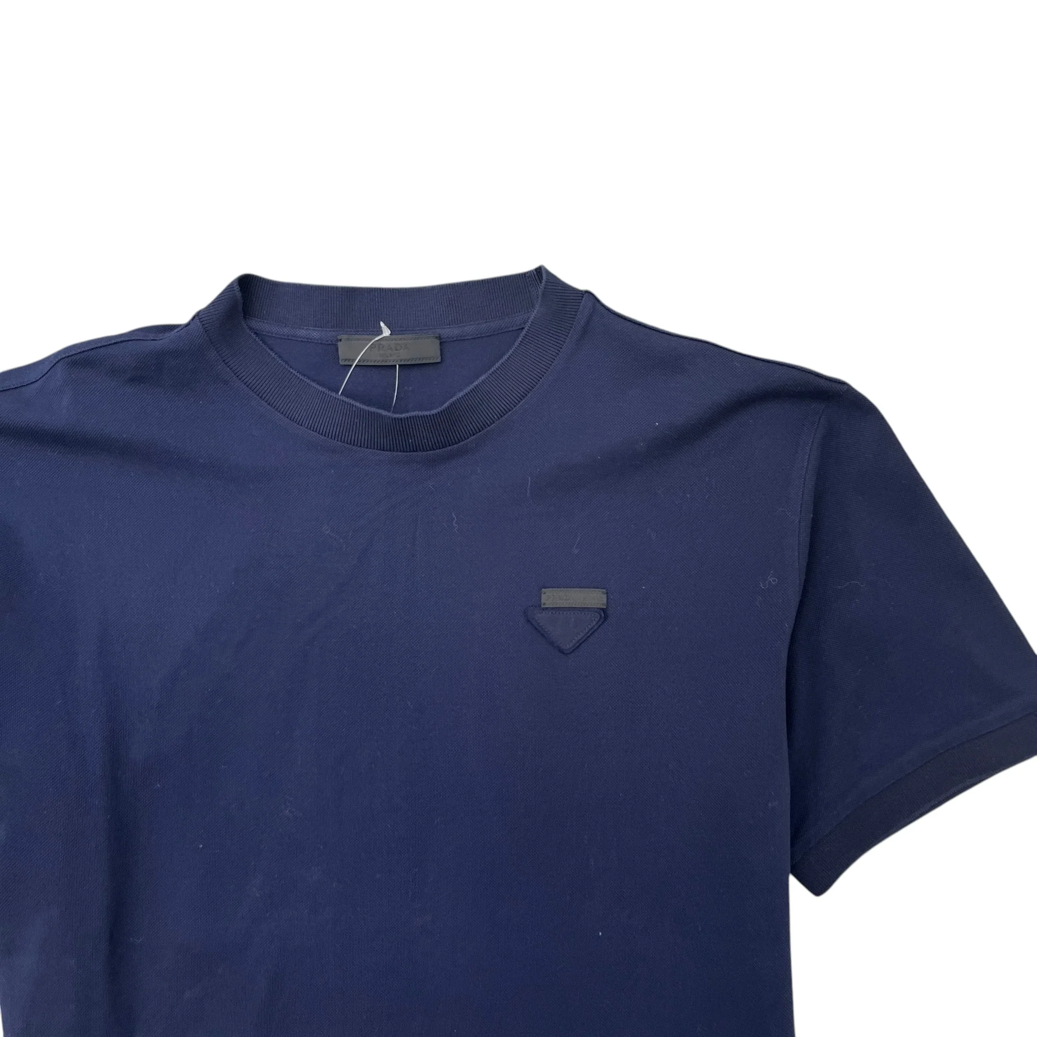 Men's Embroidered Logo T-Shirt Navy Size XL - Image 5