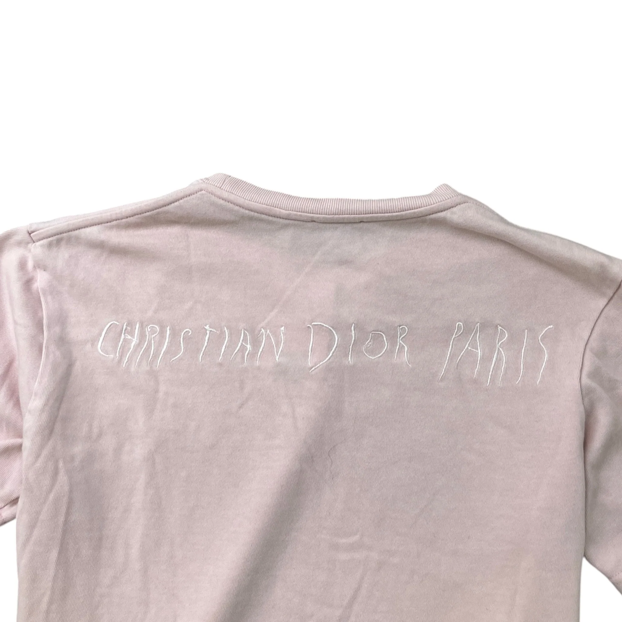 Men's Embroidered Logo T-Shirt Pink Size S - Image 6