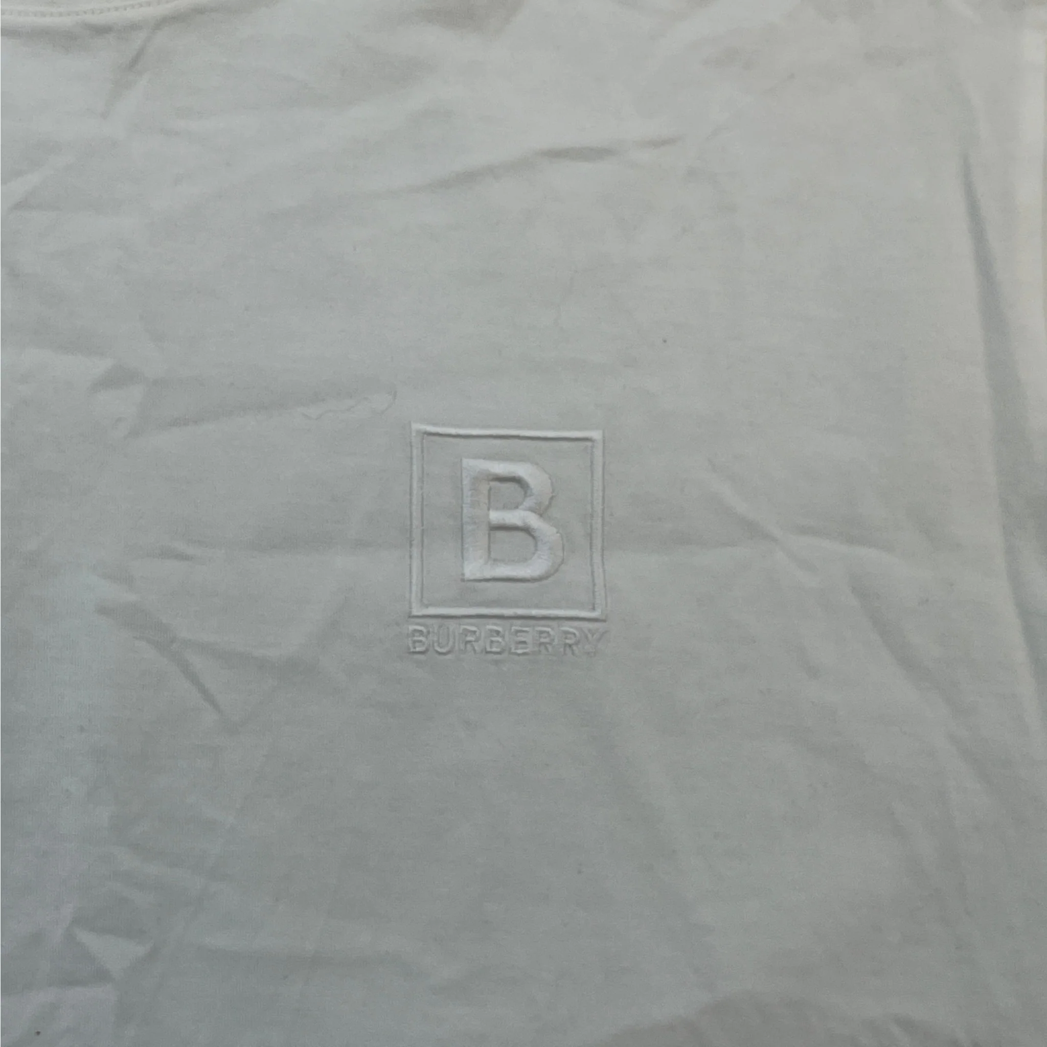 Men's Embroidered Logo T-Shirt White Size S - Image 6