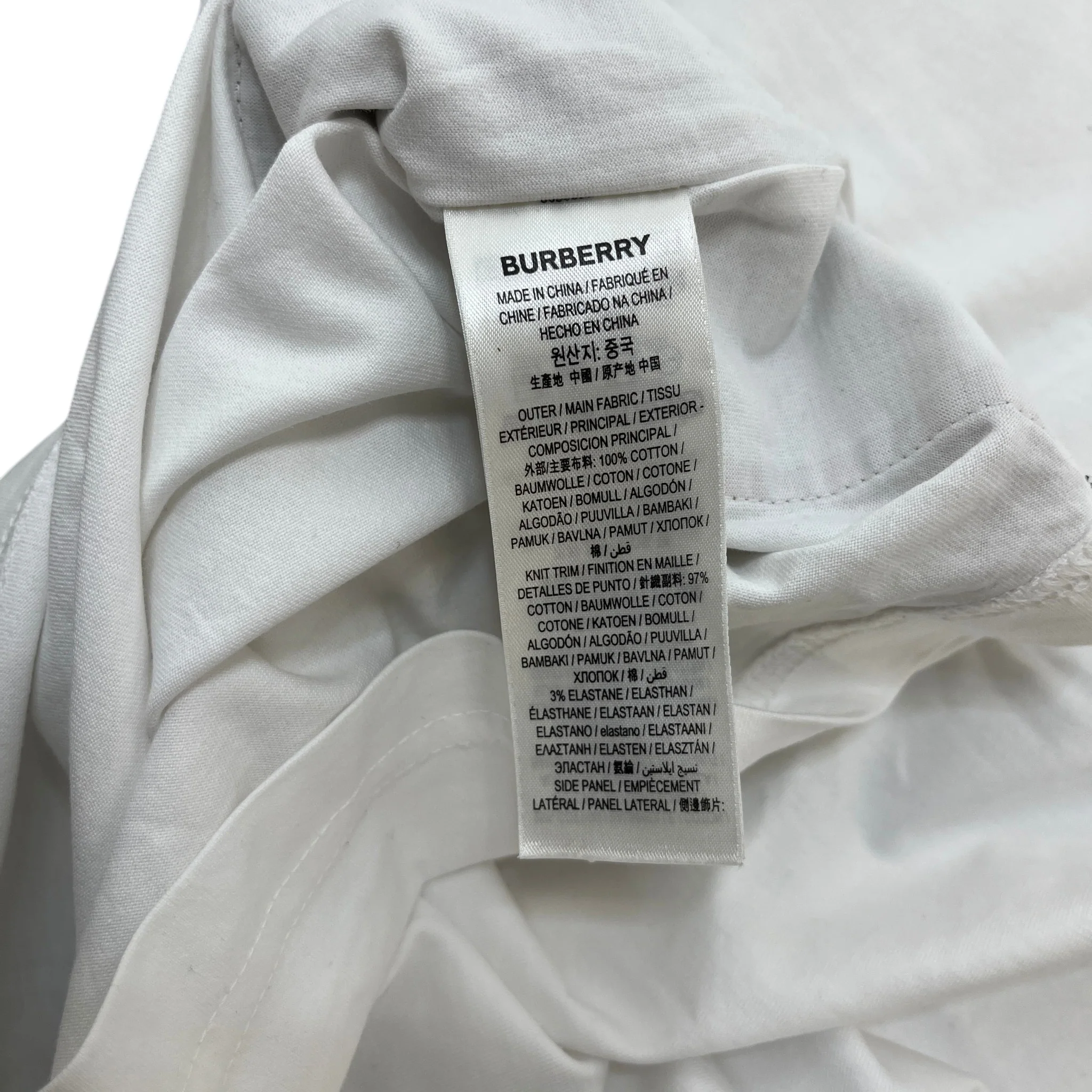 Men's Embroidered Logo T-Shirt White Size S - Image 8