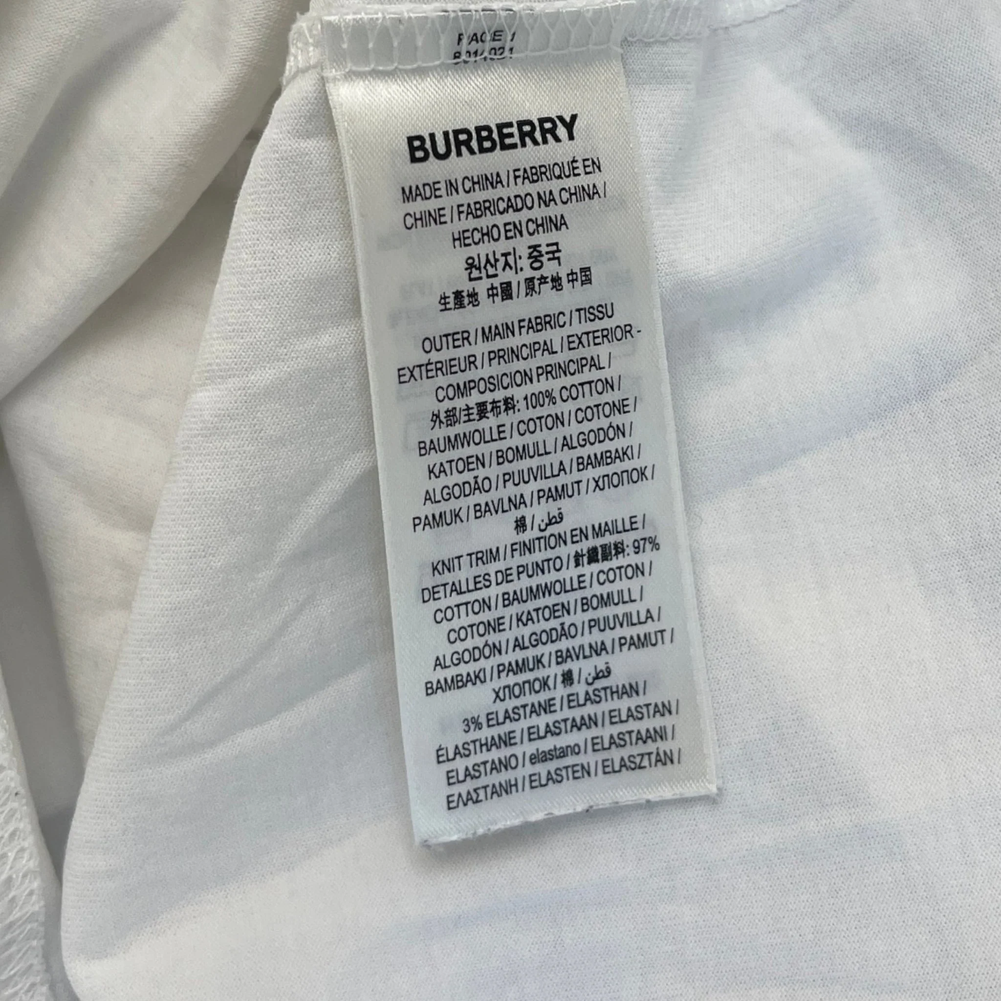 Men's Embroidered Logo T-Shirt White Size S - Image 7
