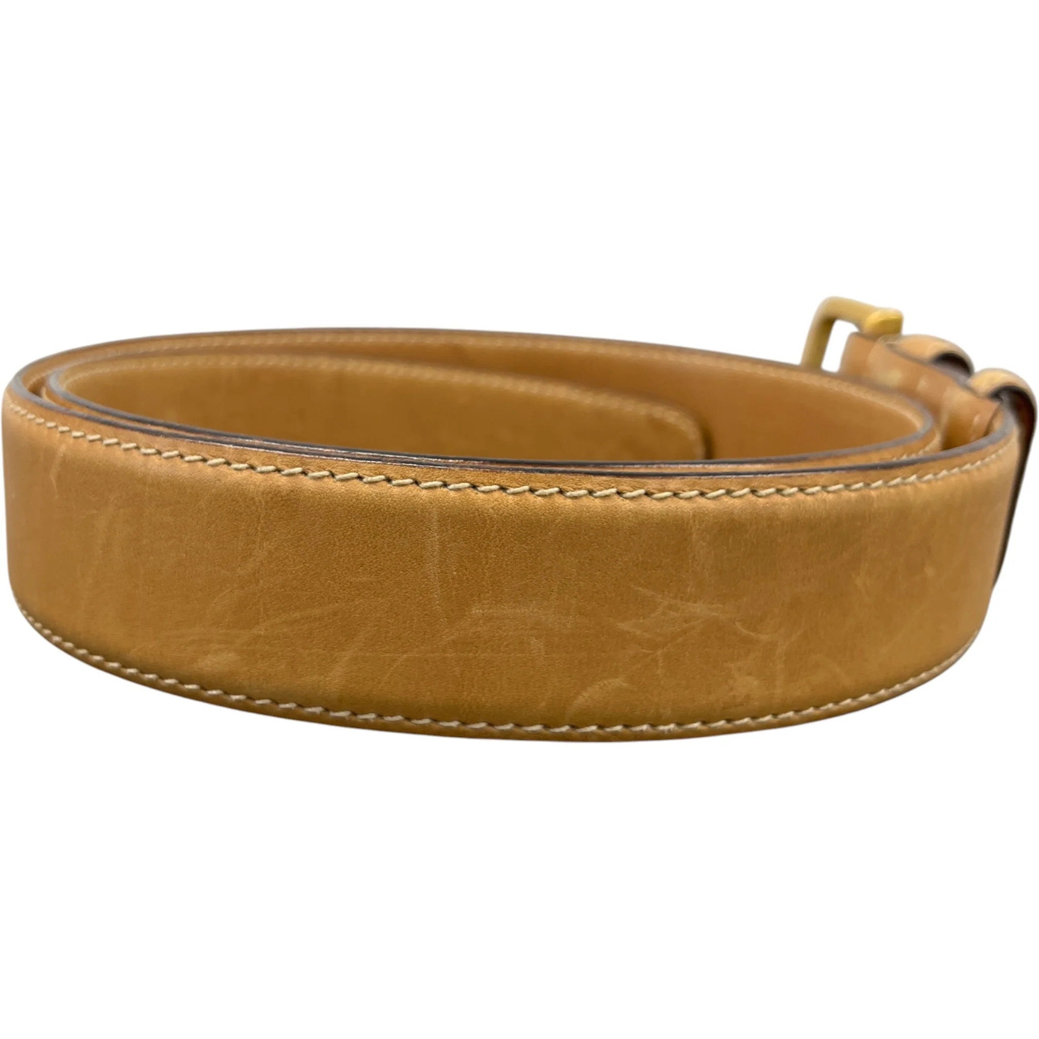 Men's Engraved Logo Belt Tan Size Waist 30" - Image 3