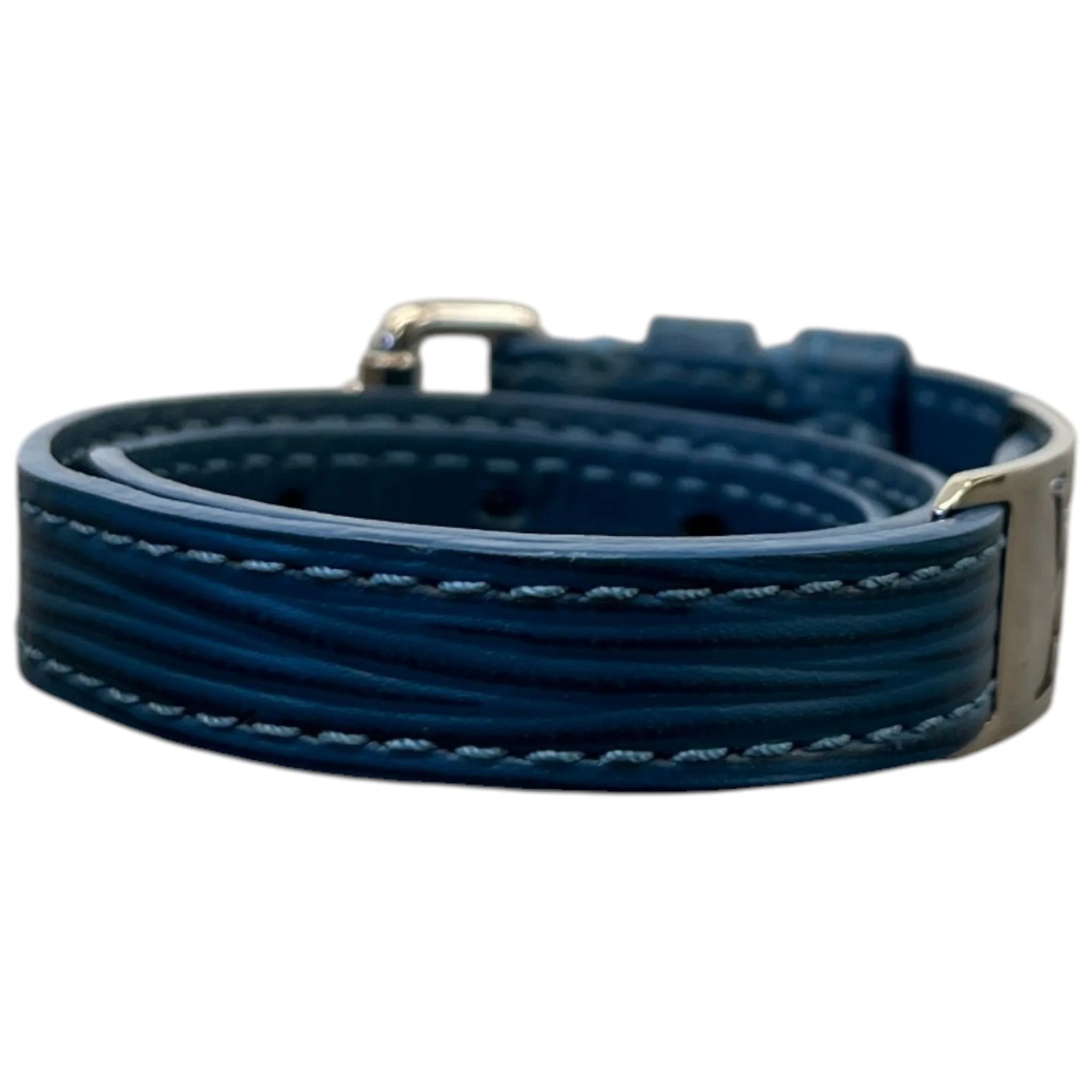 Men's Epi Wrap Bracelet Blue - Image 4