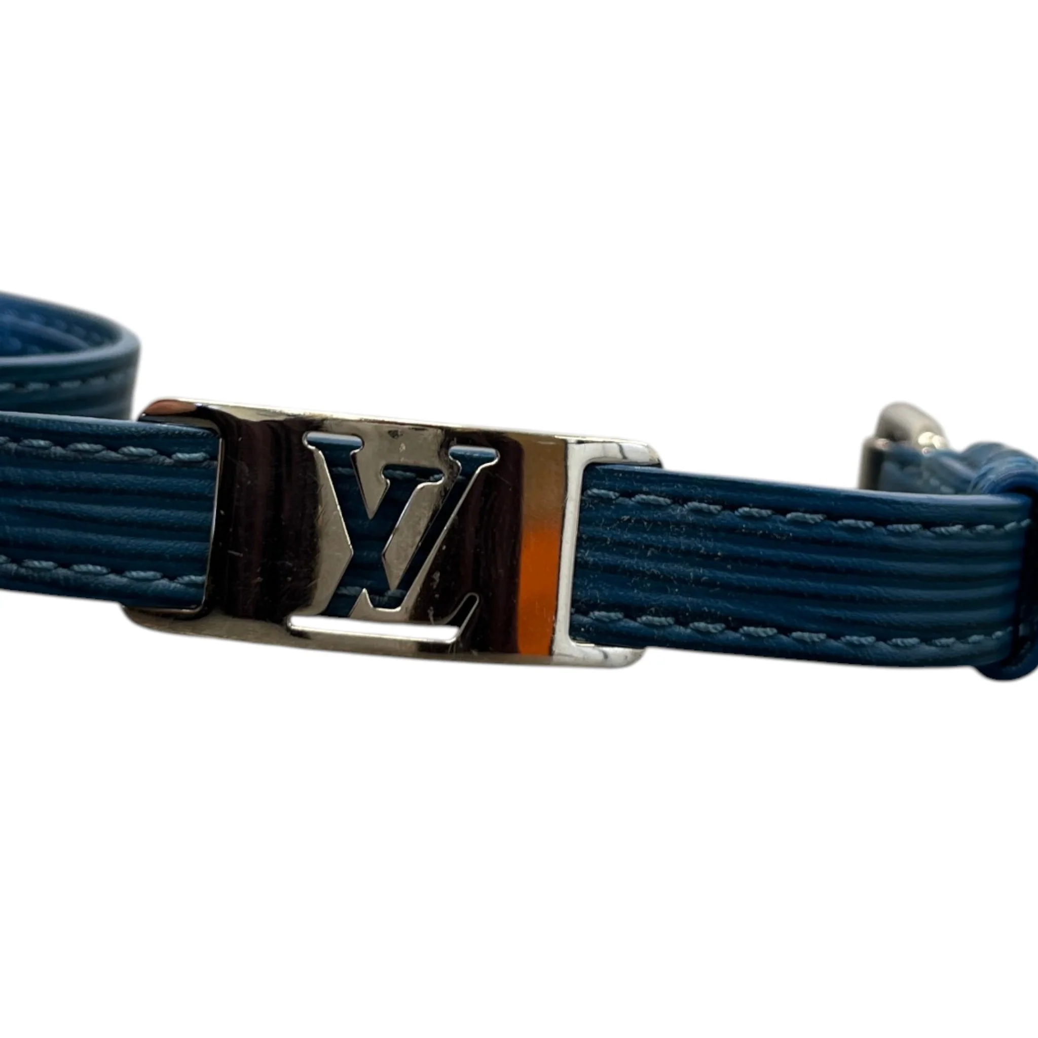 Men's Epi Wrap Bracelet Blue - Image 5