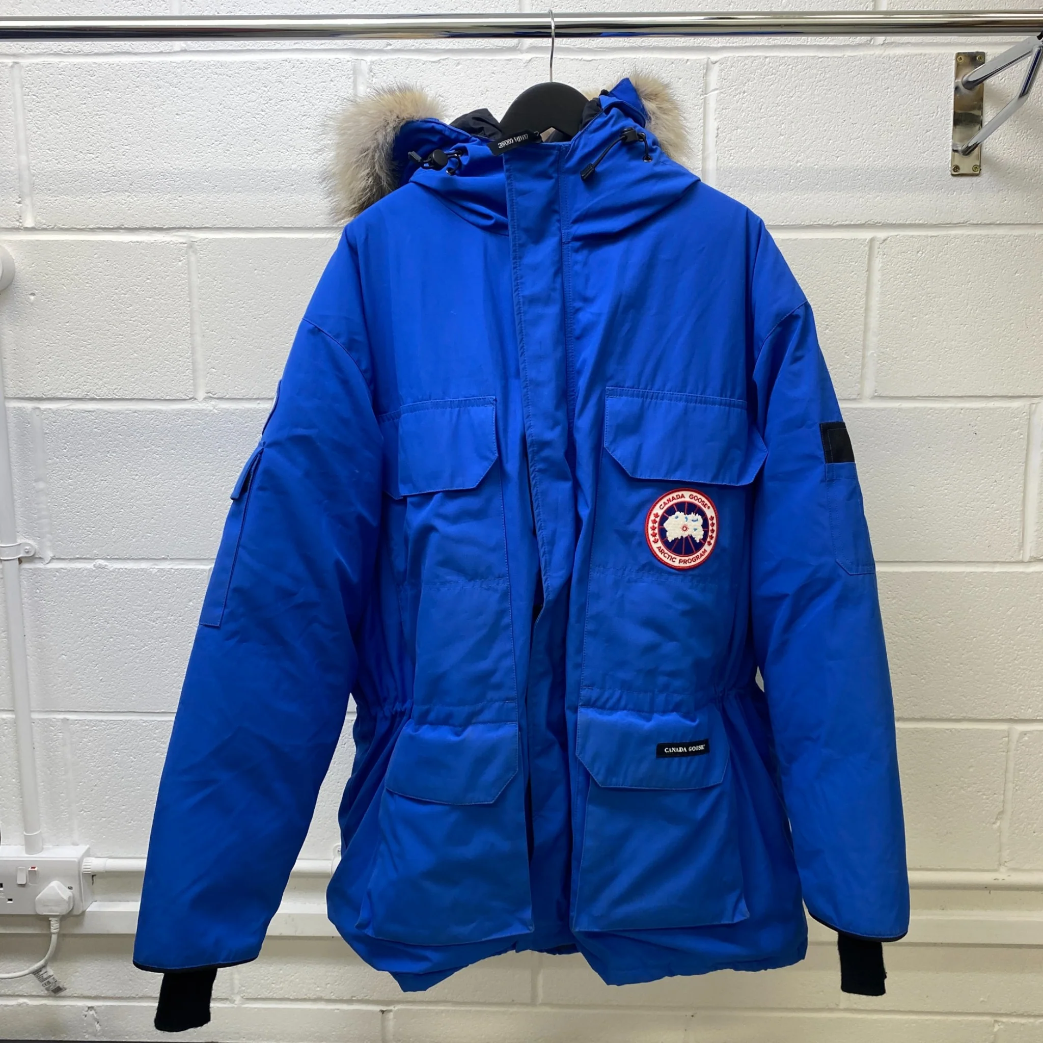 Men's Expedition Parka Down Jacket Blue Size XL - Image 9