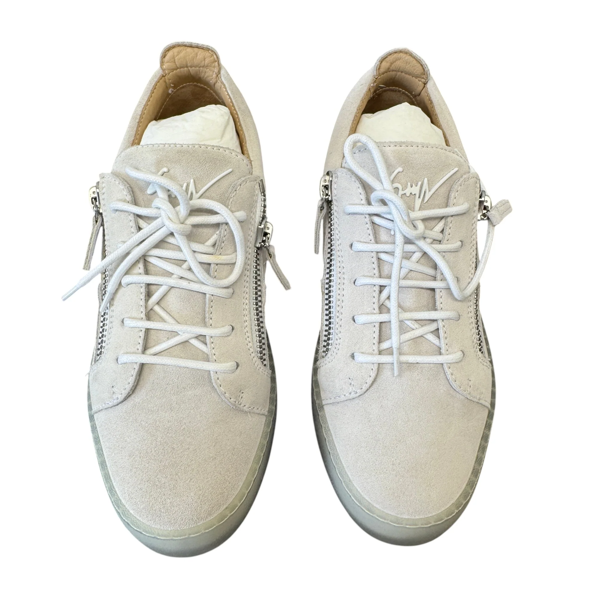 Men's Frankie Double Zip Low Trainers Grey Size EU 39.5 / UK 5.5 - Image 6
