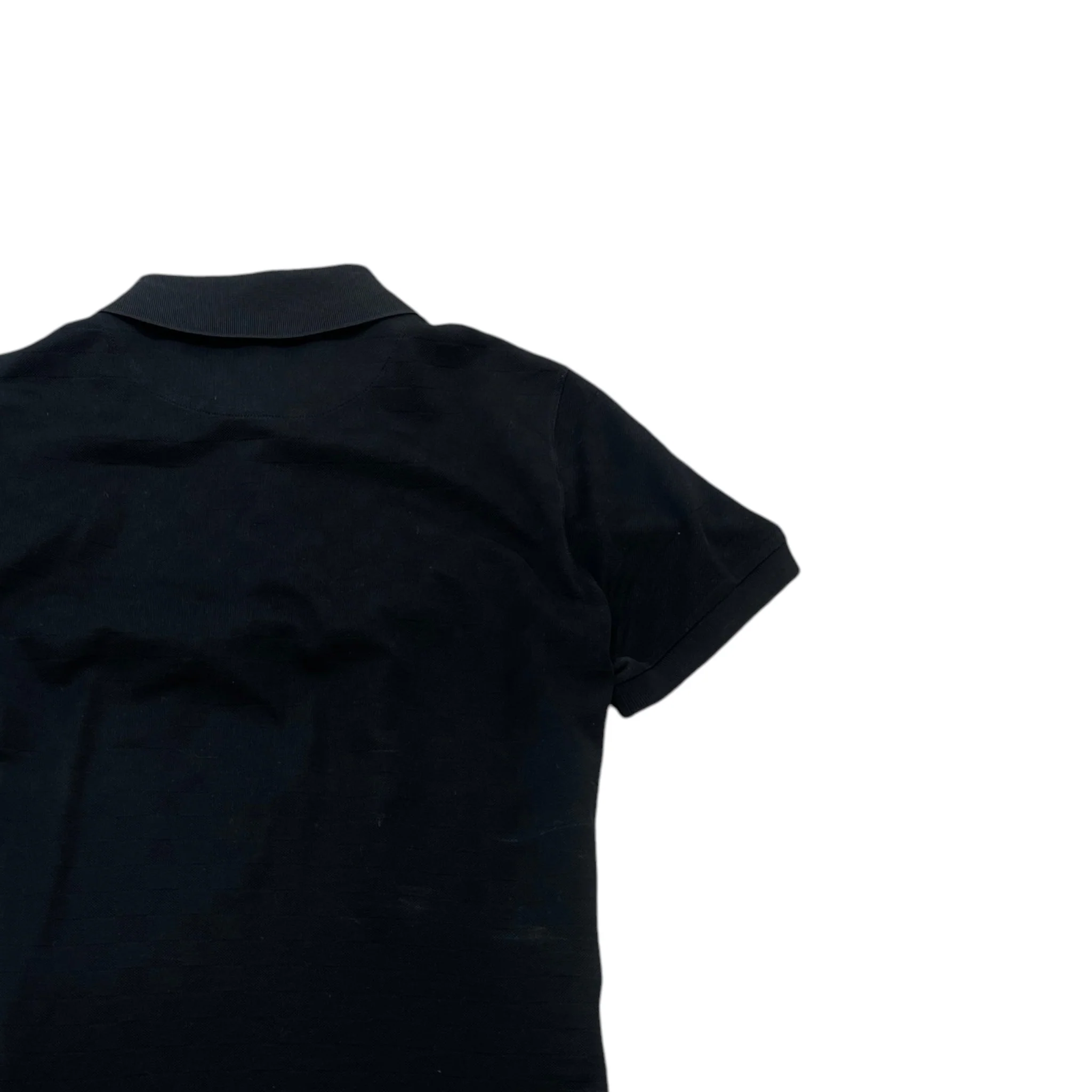 Men's Full Damier Polo Shirt Black Size S - Image 4