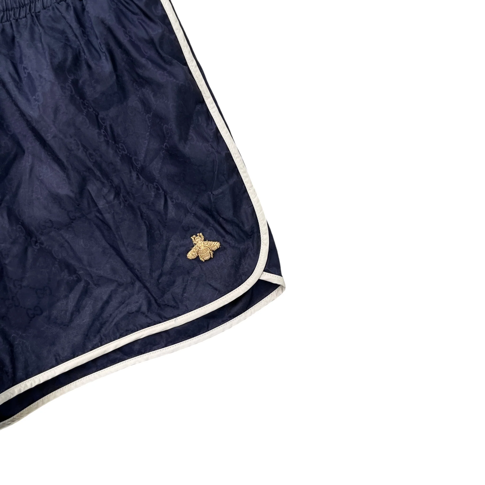 Men's Gg Bee Embroidered Shorts Navy Size IT 50 / UK 34 - Image 5