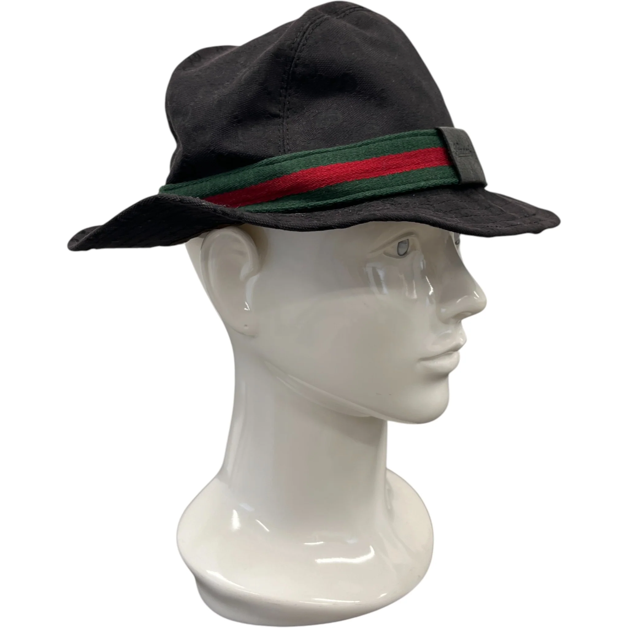 Men's Gg Canvas Hat Black - Image 3