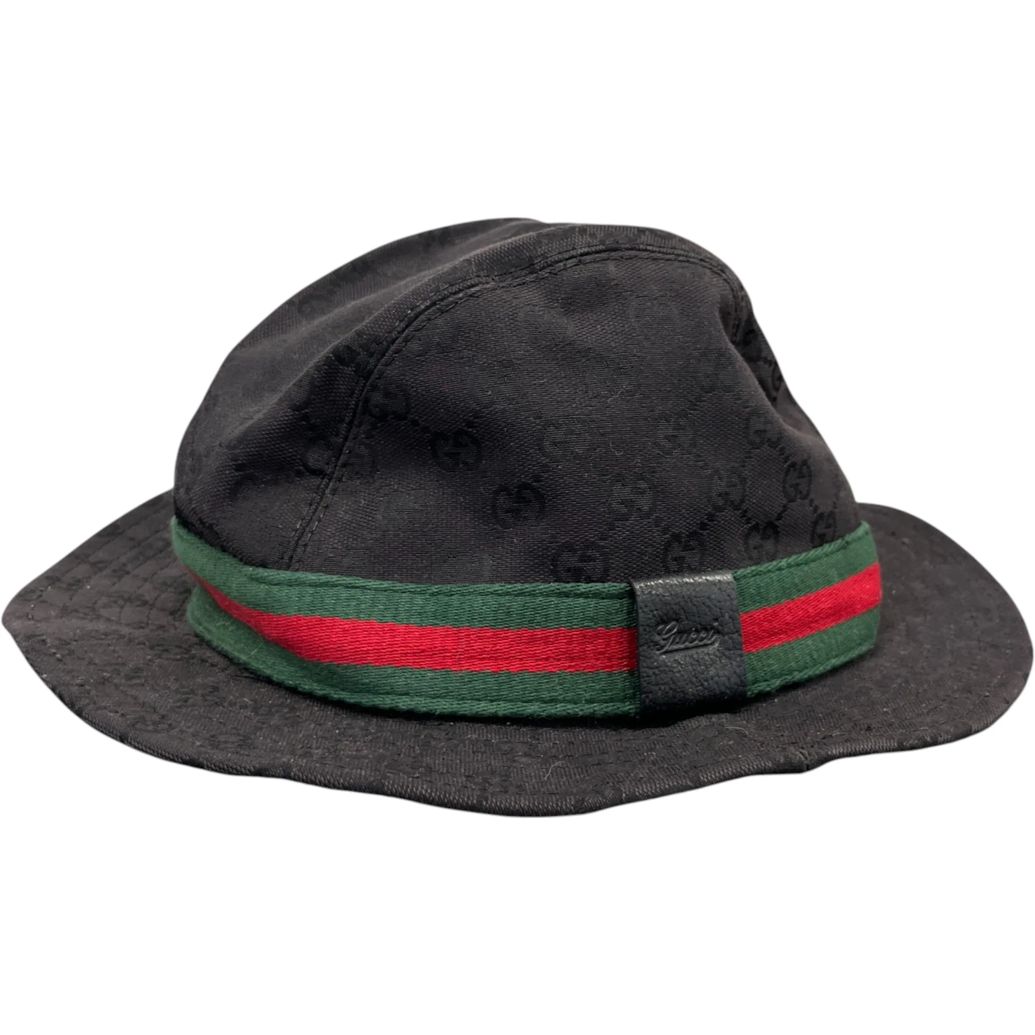 Men's Gg Canvas Hat Black - Image 5