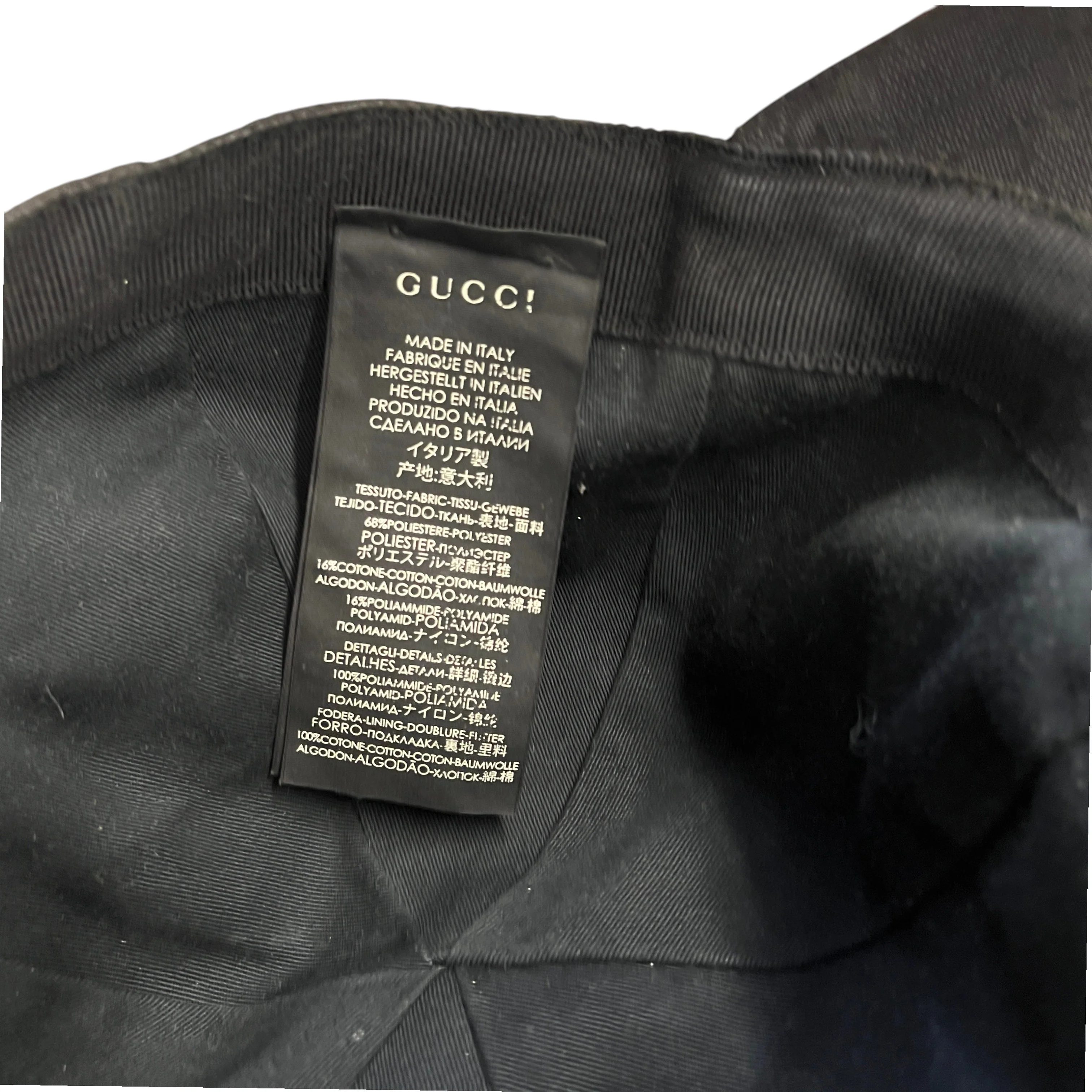 Men's Gg Canvas Hat Black Size S - Image 7