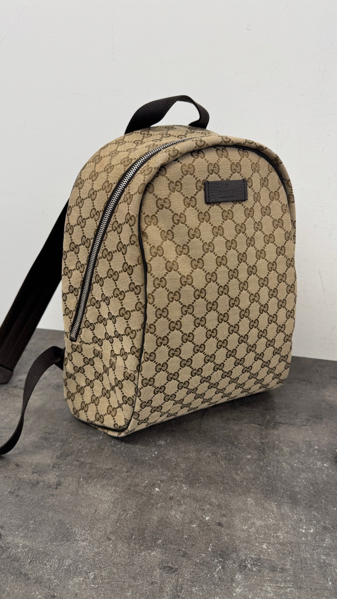 Men's Gg Supreme Backpack Beige - Image 11