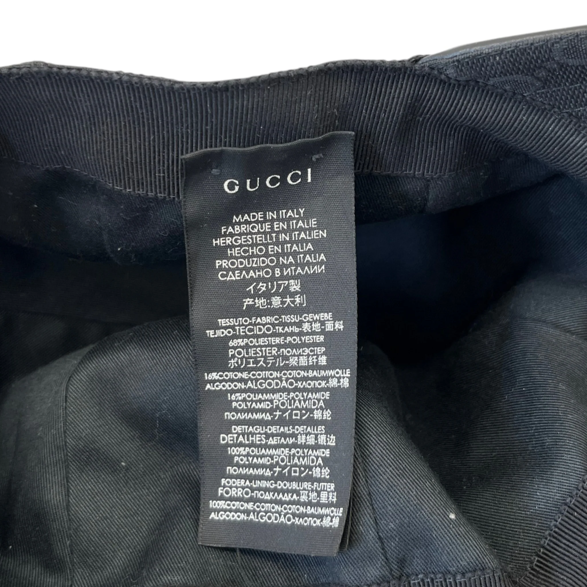Men's Gg Supreme Hat Black Size XS - Image 7