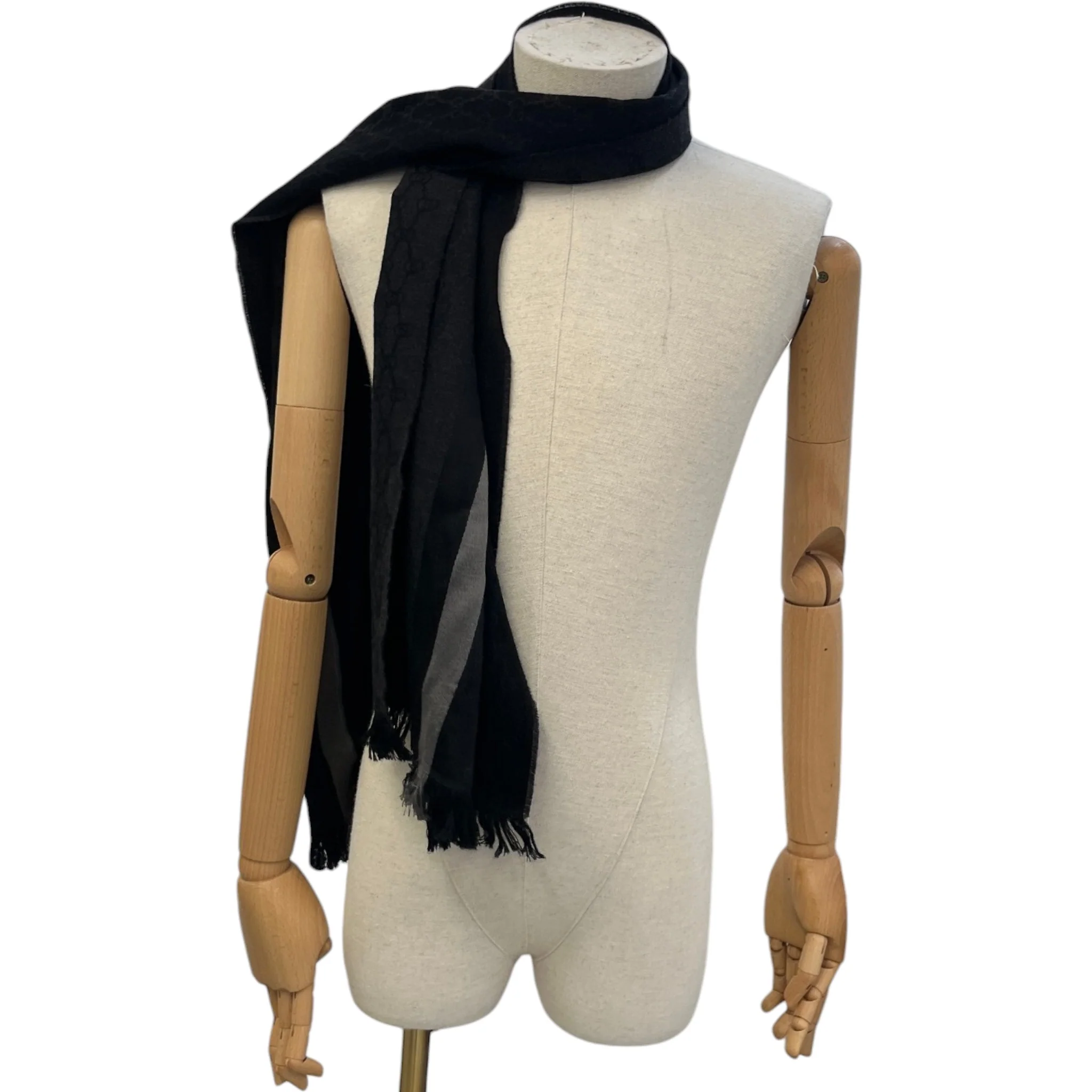 Men's Gg Supreme Scarf Grey - Image 6
