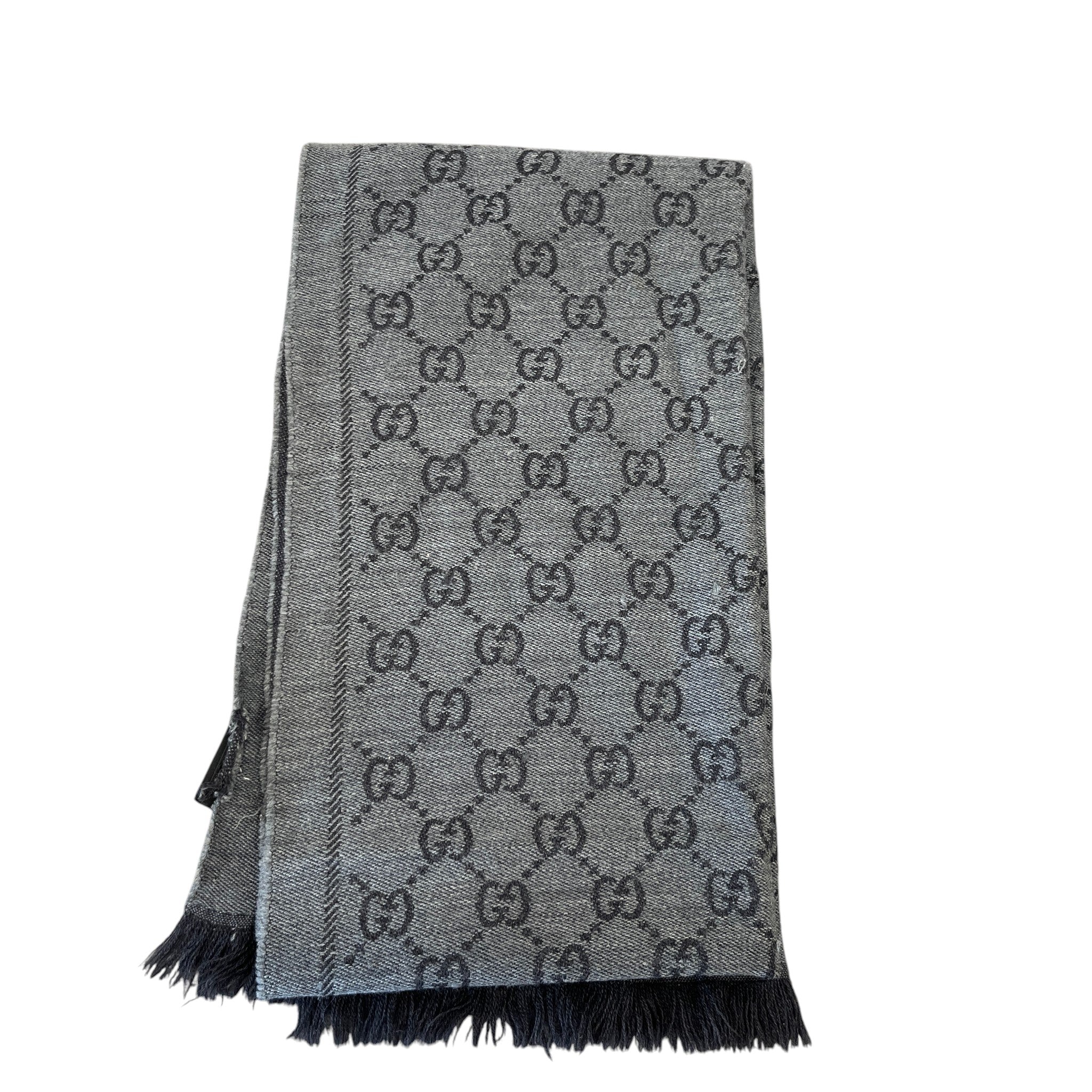 Men's Gg Supreme Scarf Grey - Image 5