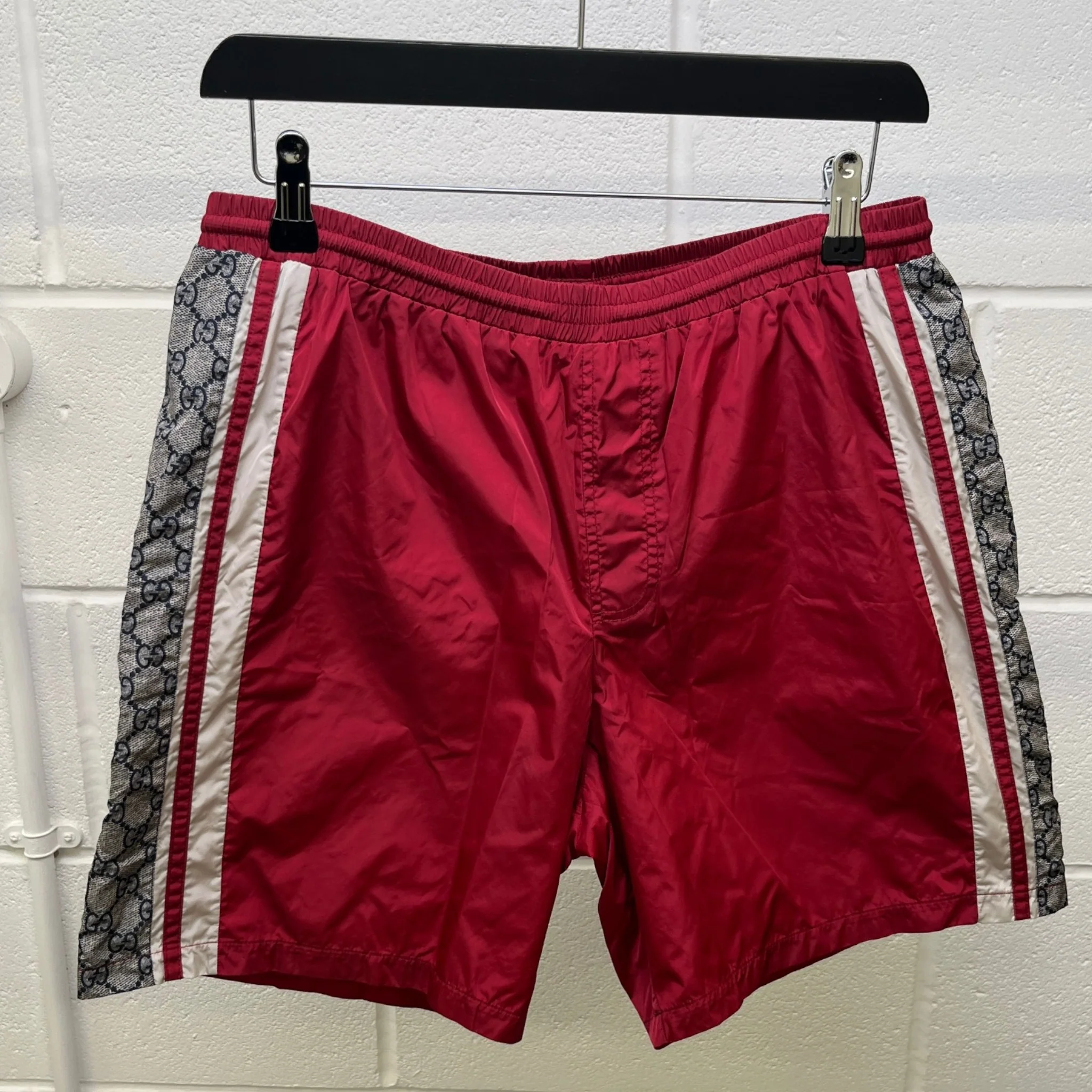 Men's Gg Supreme Swim Shorts Red Size W32 / IT 48 - Image 6