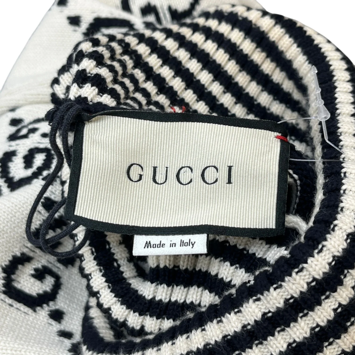 Men's Gg Supreme Turtleneck Jumper Cream Size L - Image 7