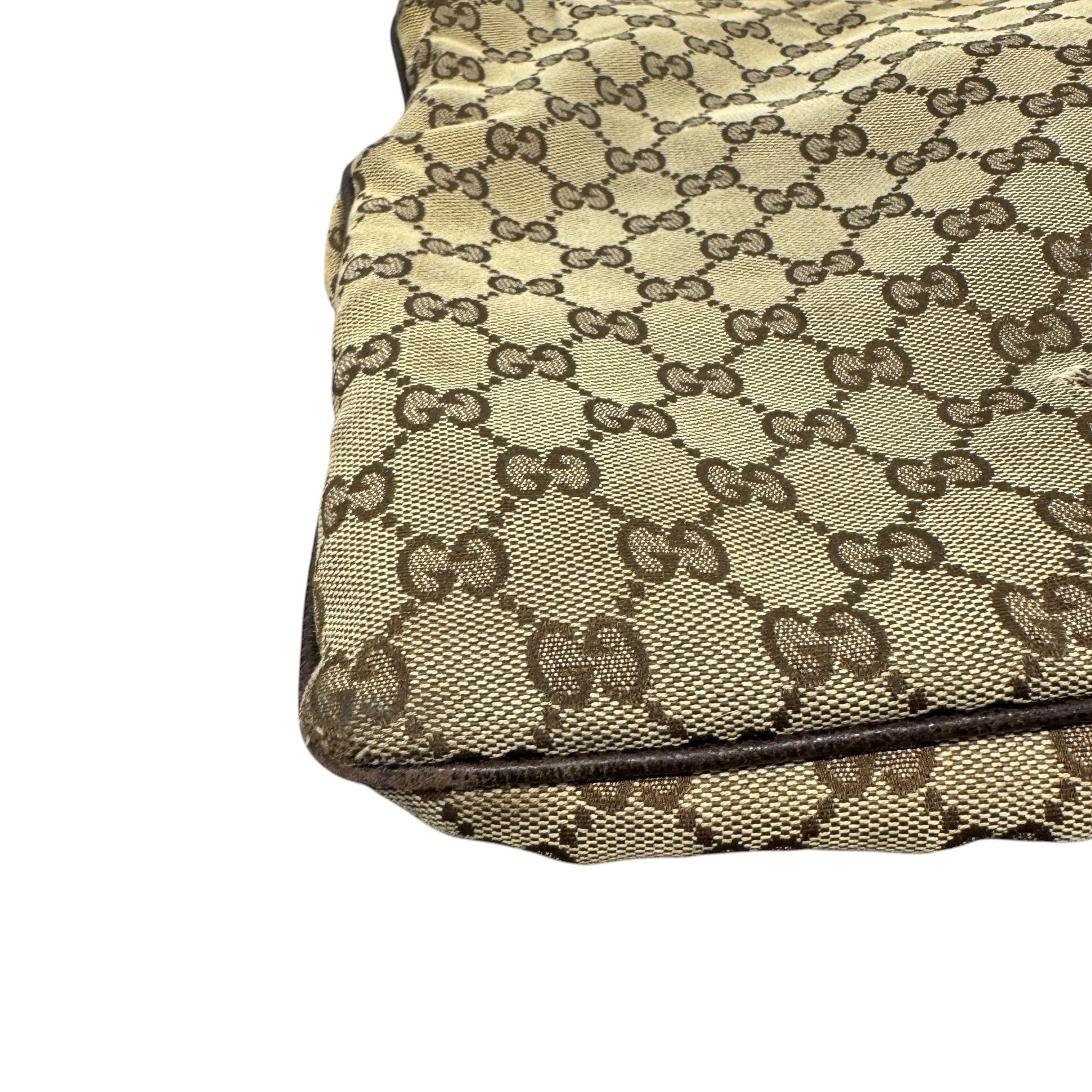 Men's Gg Supreme Web Messenger Bag Brown - Image 8