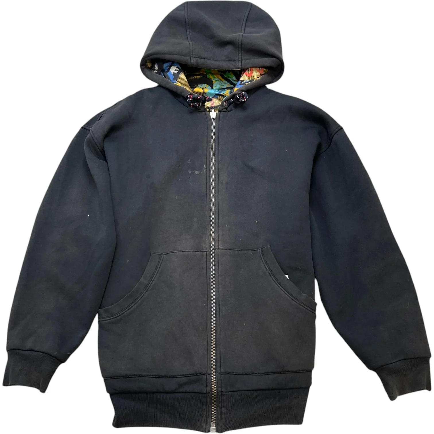 Men's Graffiti Reversible Hoodie Black Size S - Image 2