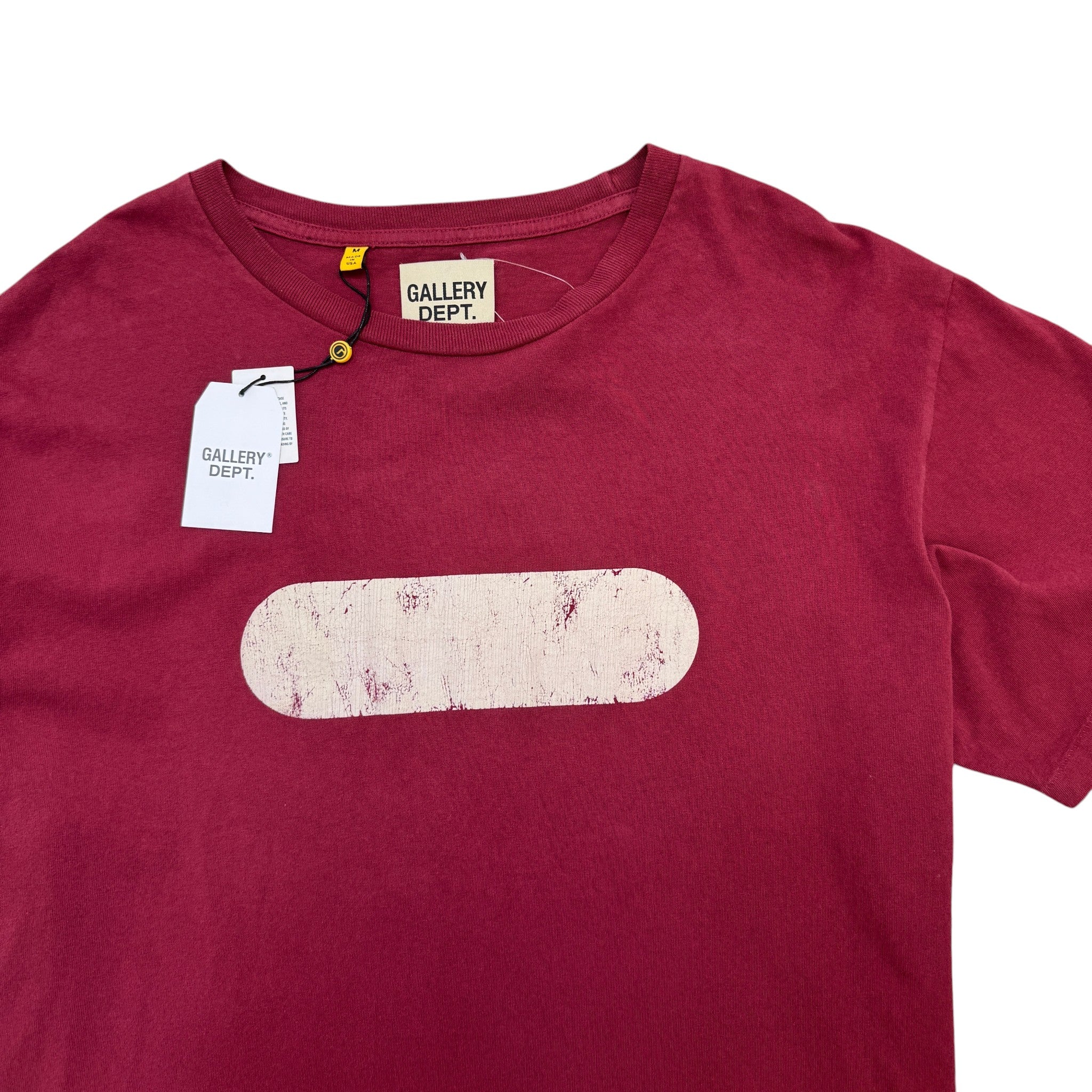 Men's Gym T-Shirt Burgundy Size M - Image 3