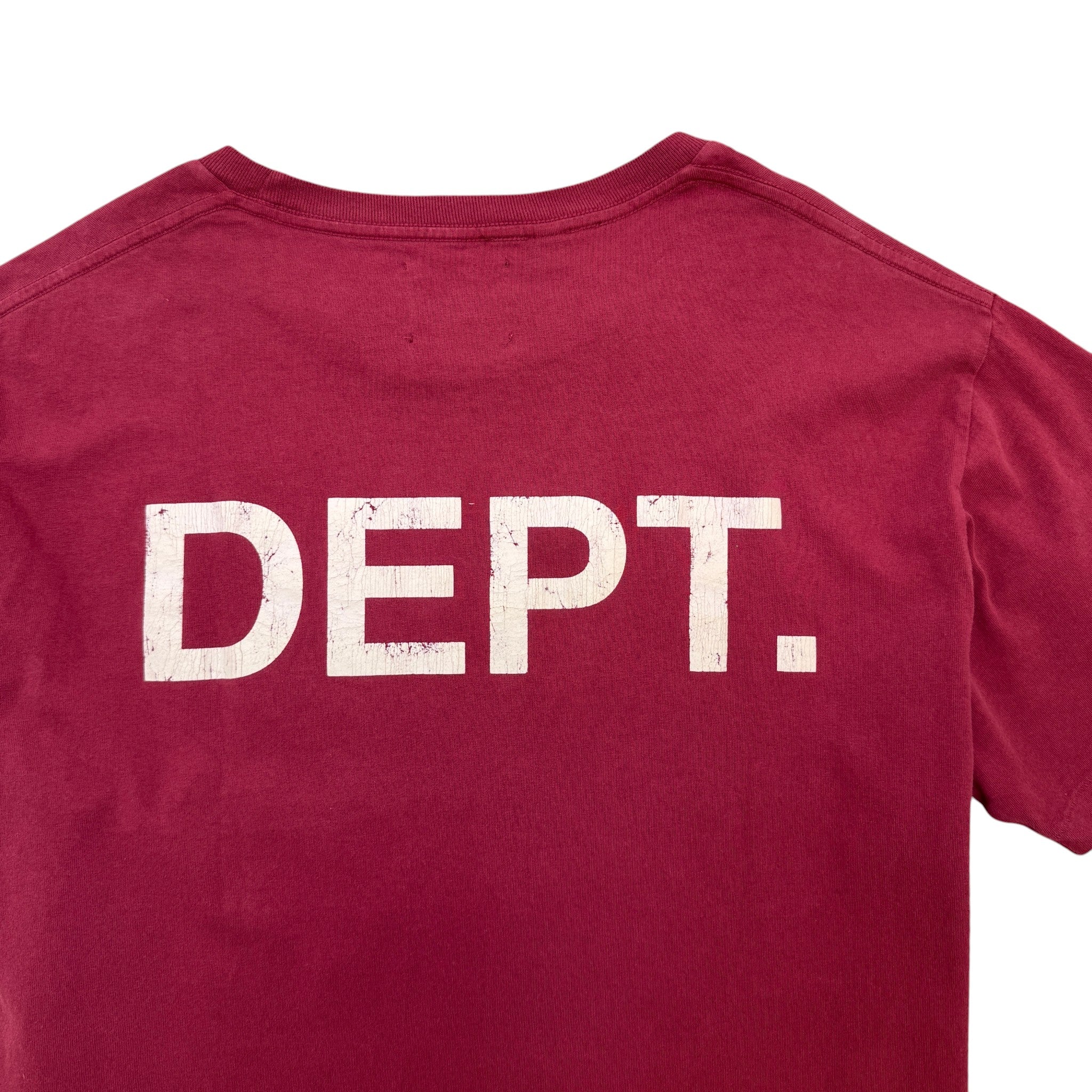 Men's Gym T-Shirt Burgundy Size M - Image 4