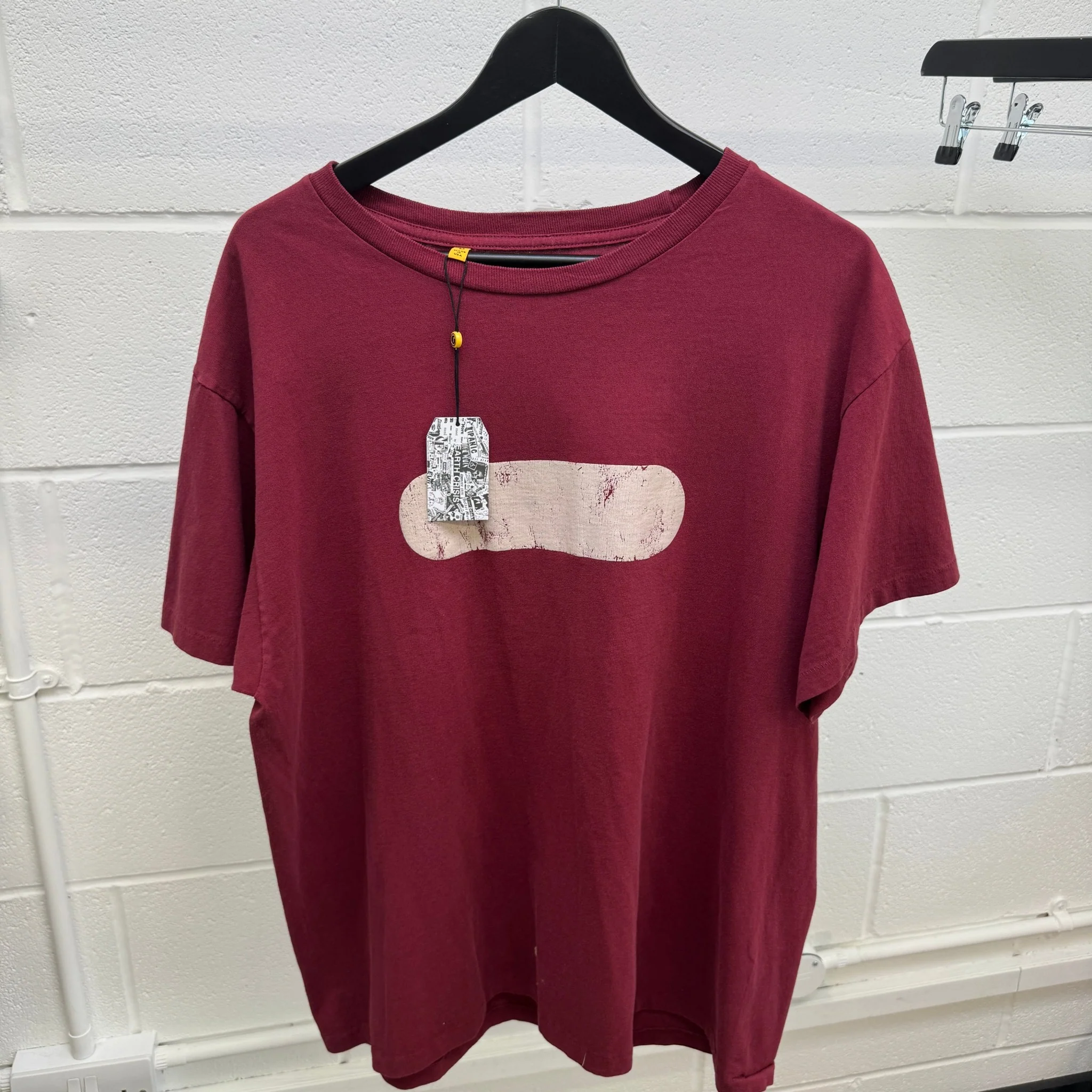 Men's Gym T-Shirt Burgundy Size M - Image 7