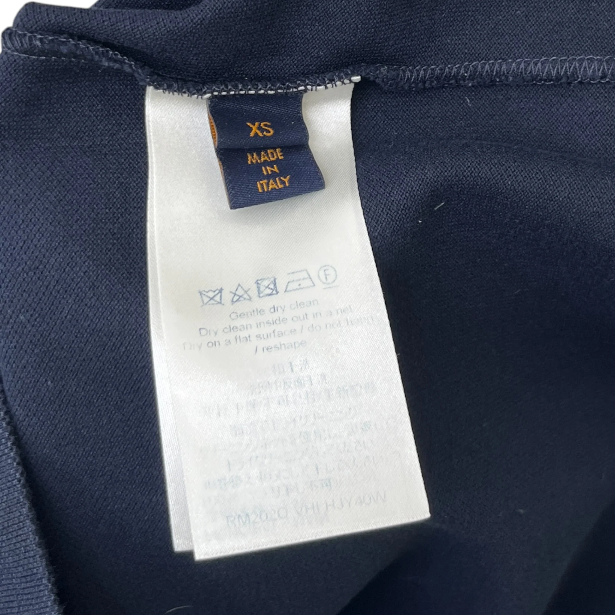 Men's Half Damier Pocket T-Shirt Navy Size XS - Image 6