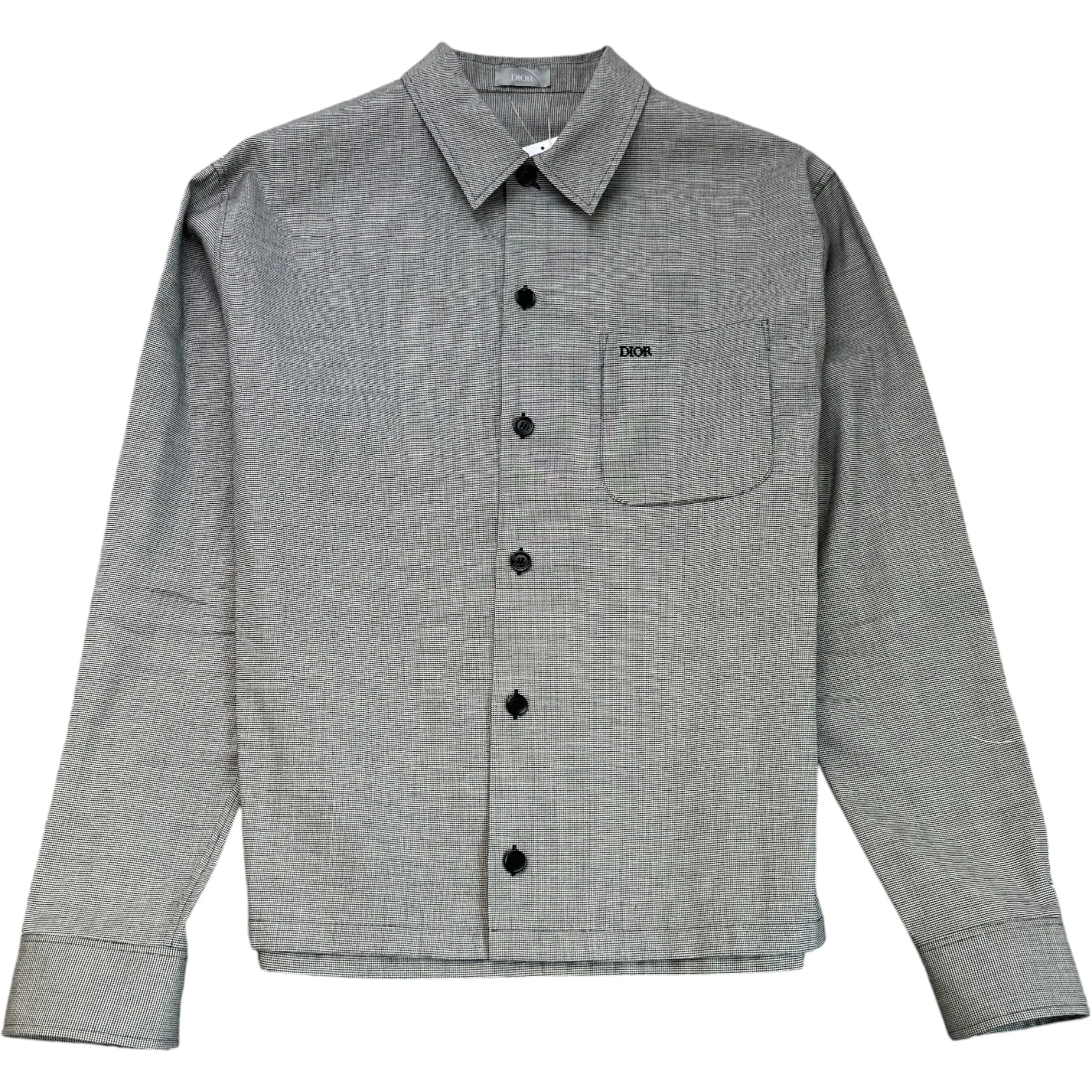 Men's Homme Patterned Long Sleeve Shirt Grey Size IT 46 / UK S