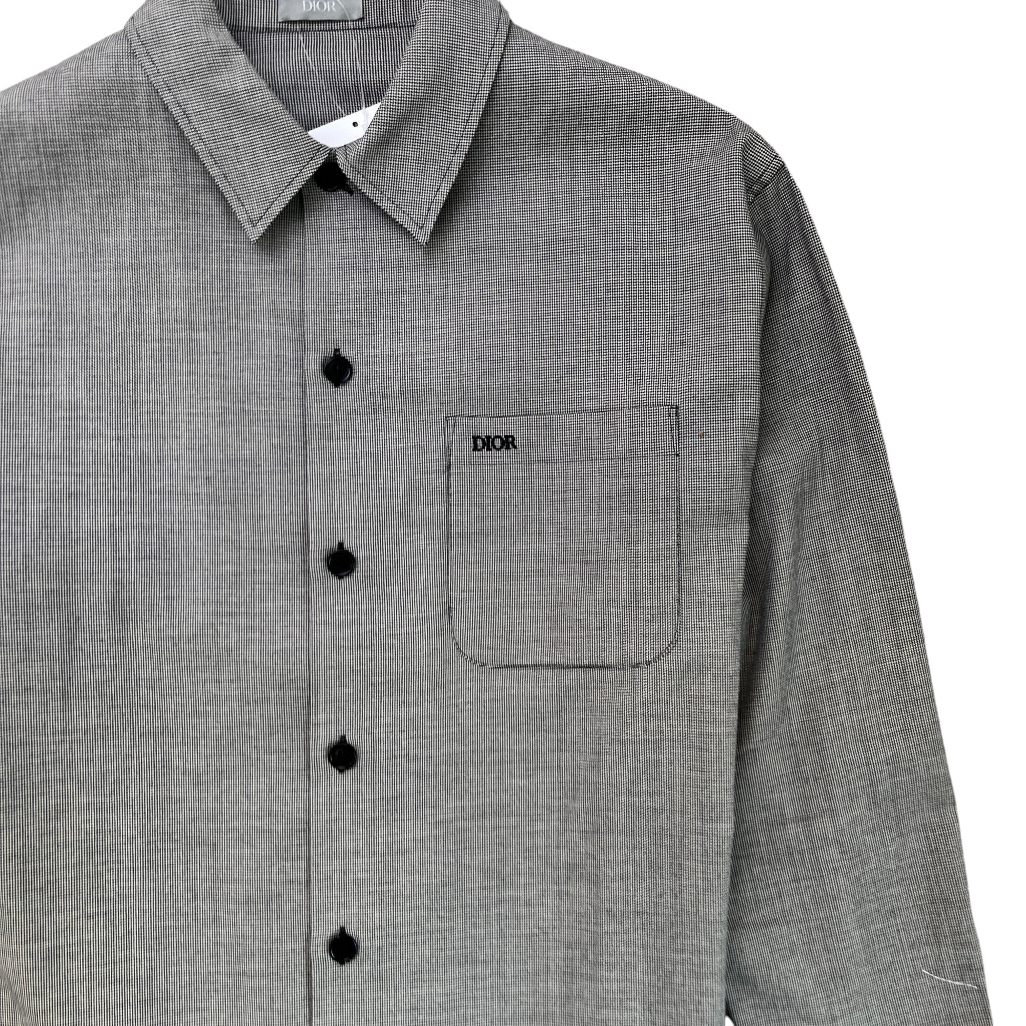 Men's Homme Patterned Long Sleeve Shirt Grey Size IT 46 / UK S - Image 5