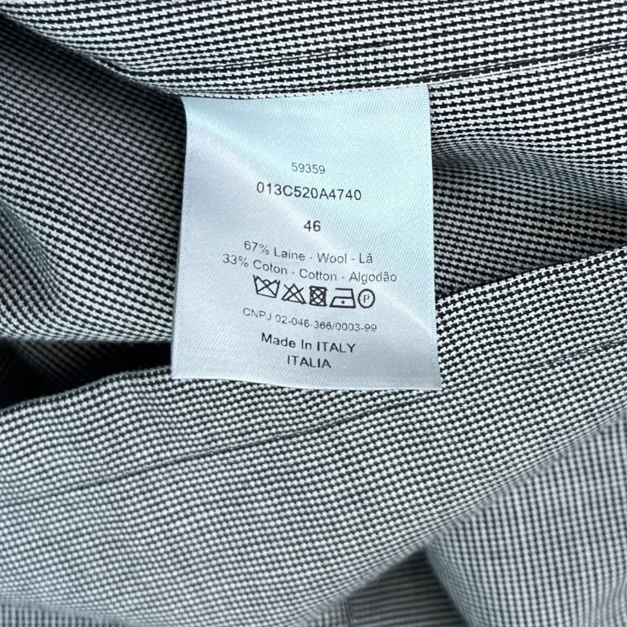 Men's Homme Patterned Long Sleeve Shirt Grey Size IT 46 / UK S - Image 6