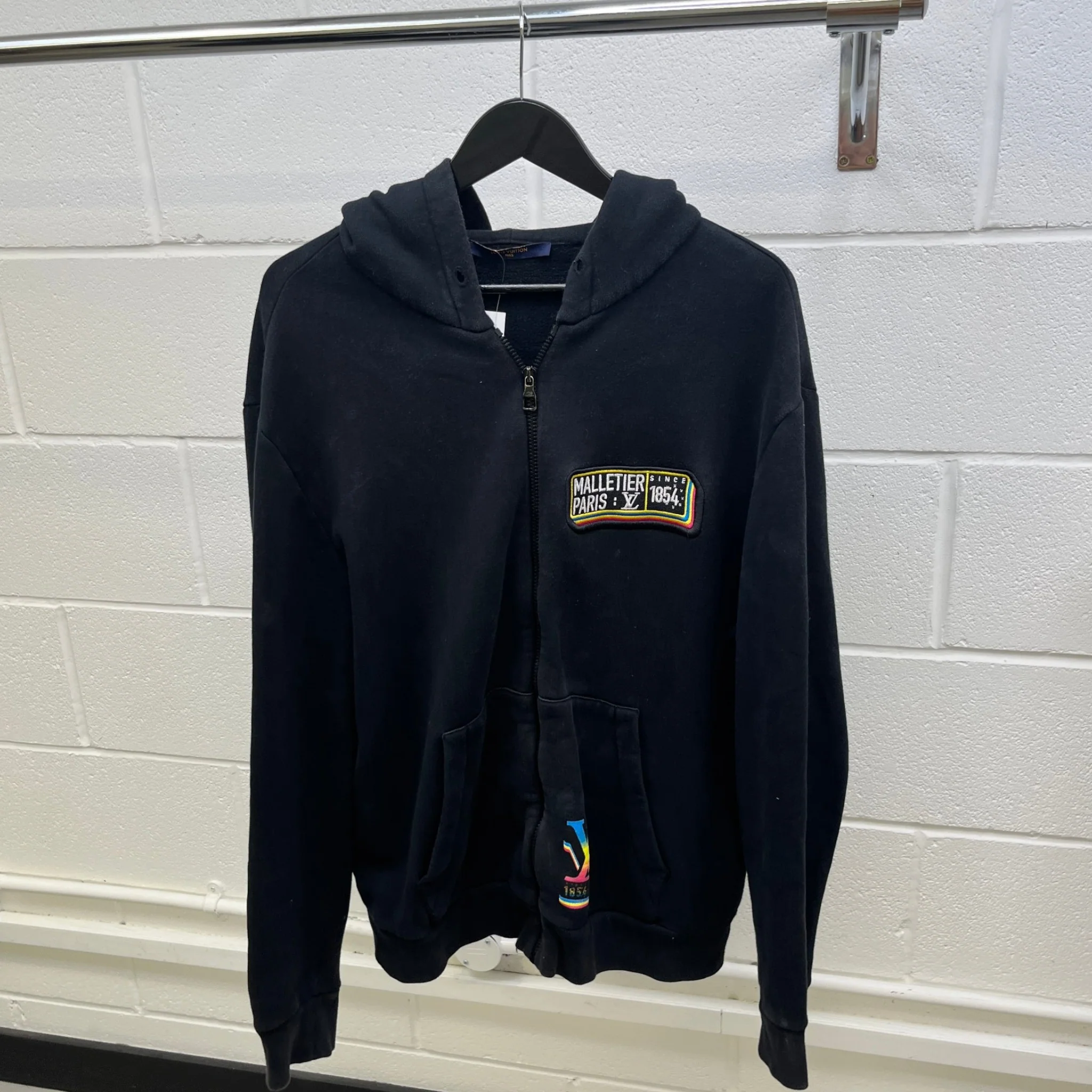 Men's Jazz Multi Logo Hoodie Black Size XL - Image 9