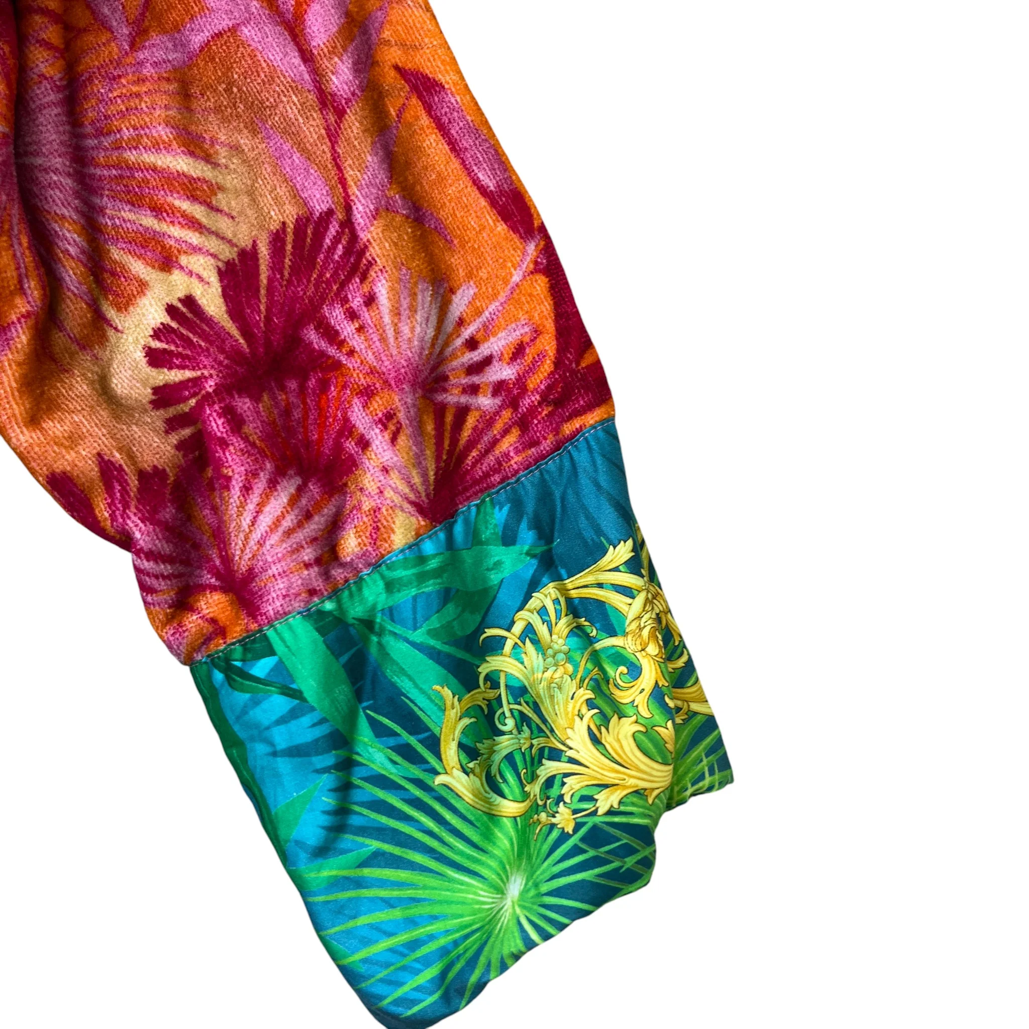 Men's Jungle Print Bath Robe Multi-Coloured Size XL - Image 5