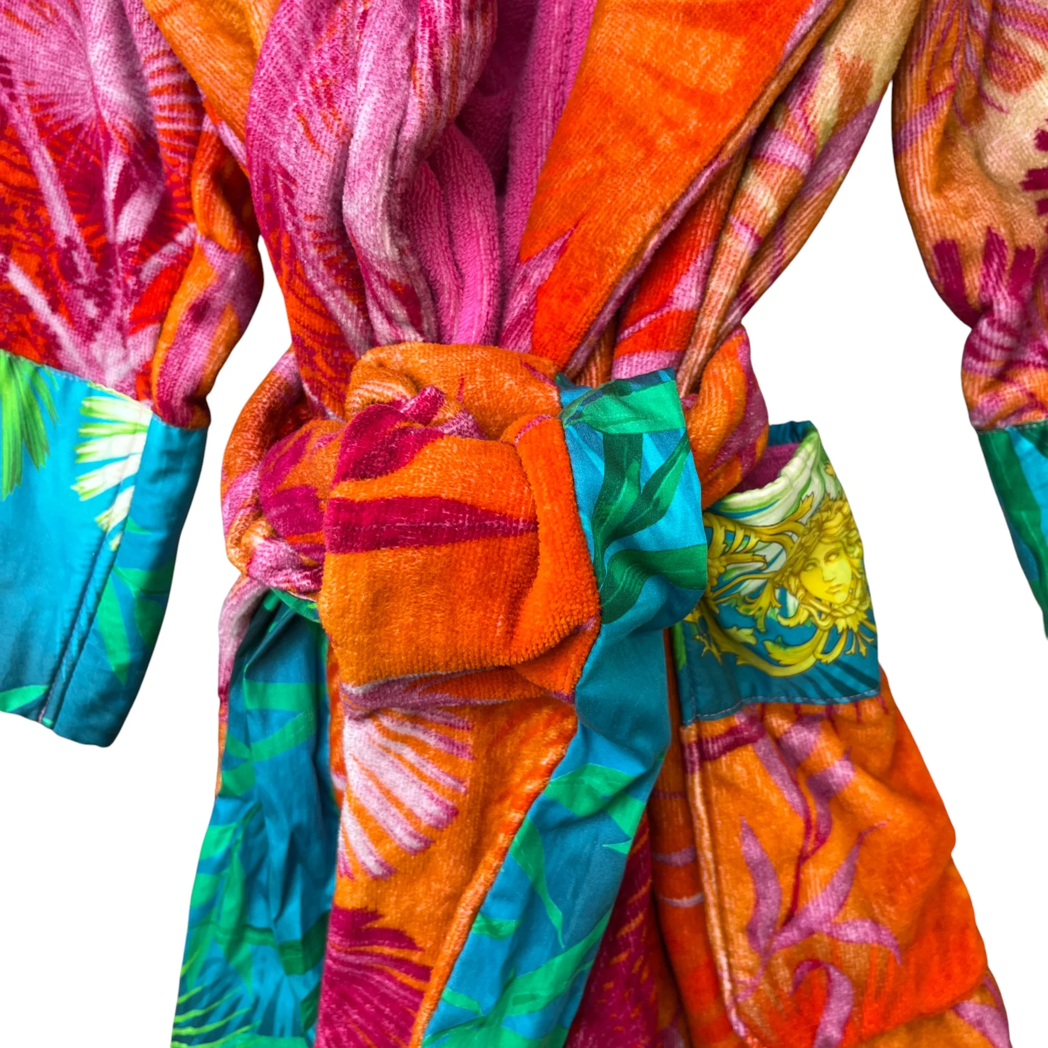 Men's Jungle Print Bath Robe Multi-Coloured Size XL - Image 6