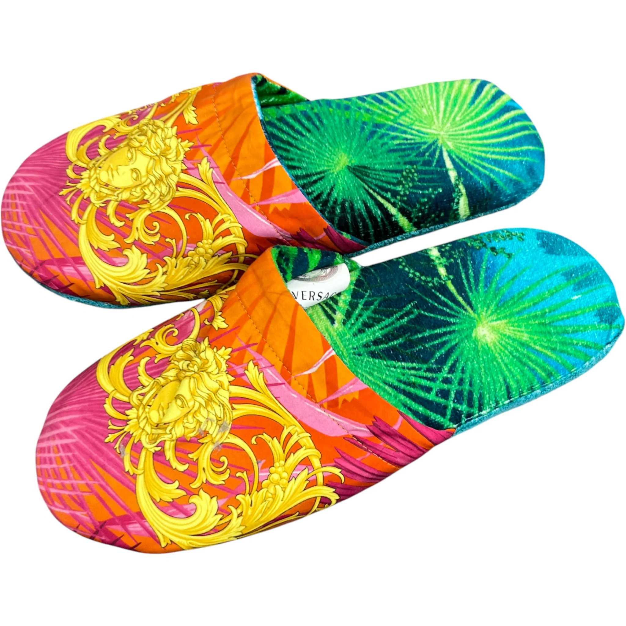 Men's Jungle Print Slippers Multi-Coloured Size EU 41 / UK 8 - Image 9
