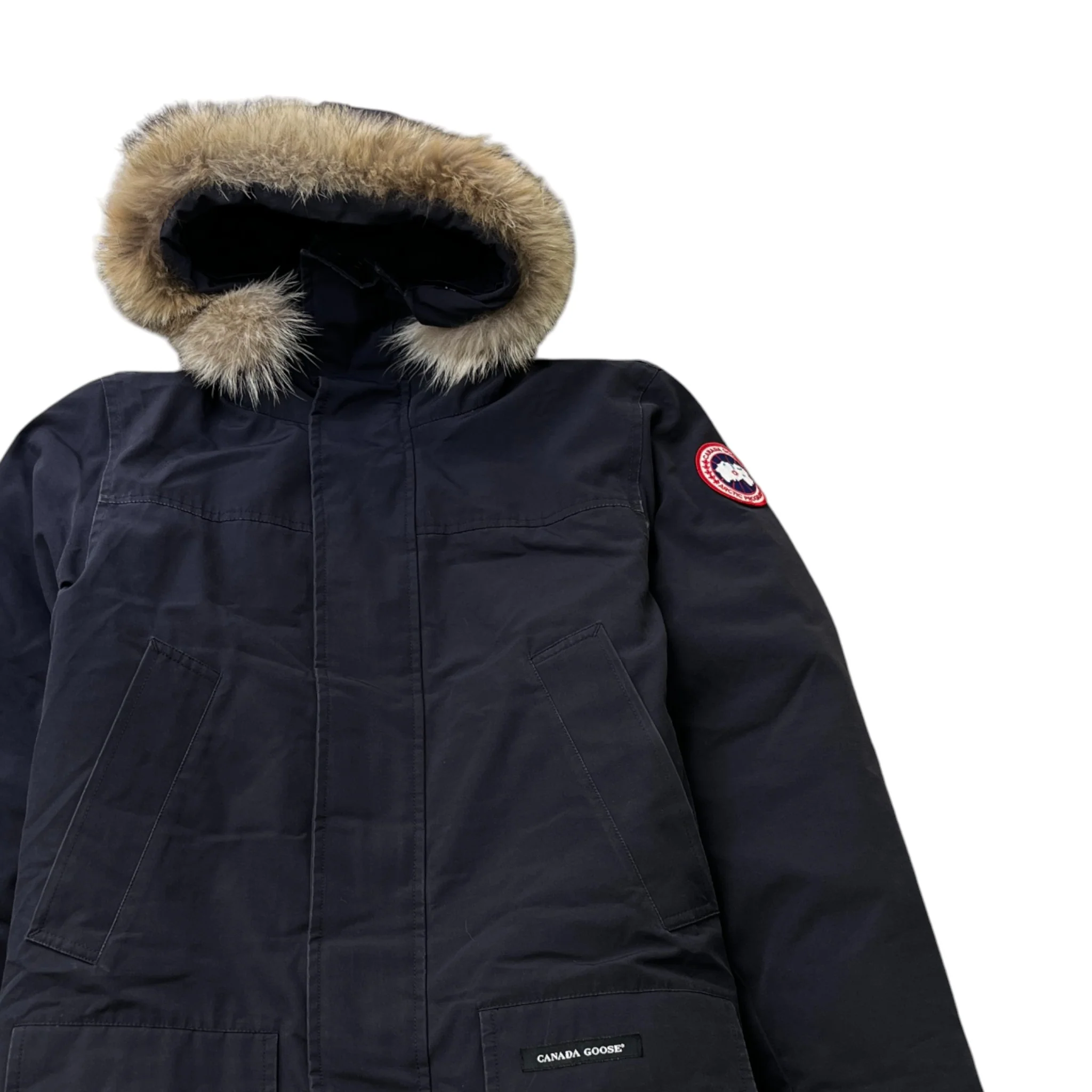 Men's Langford Parka Down Jacket Navy Size S - Image 3