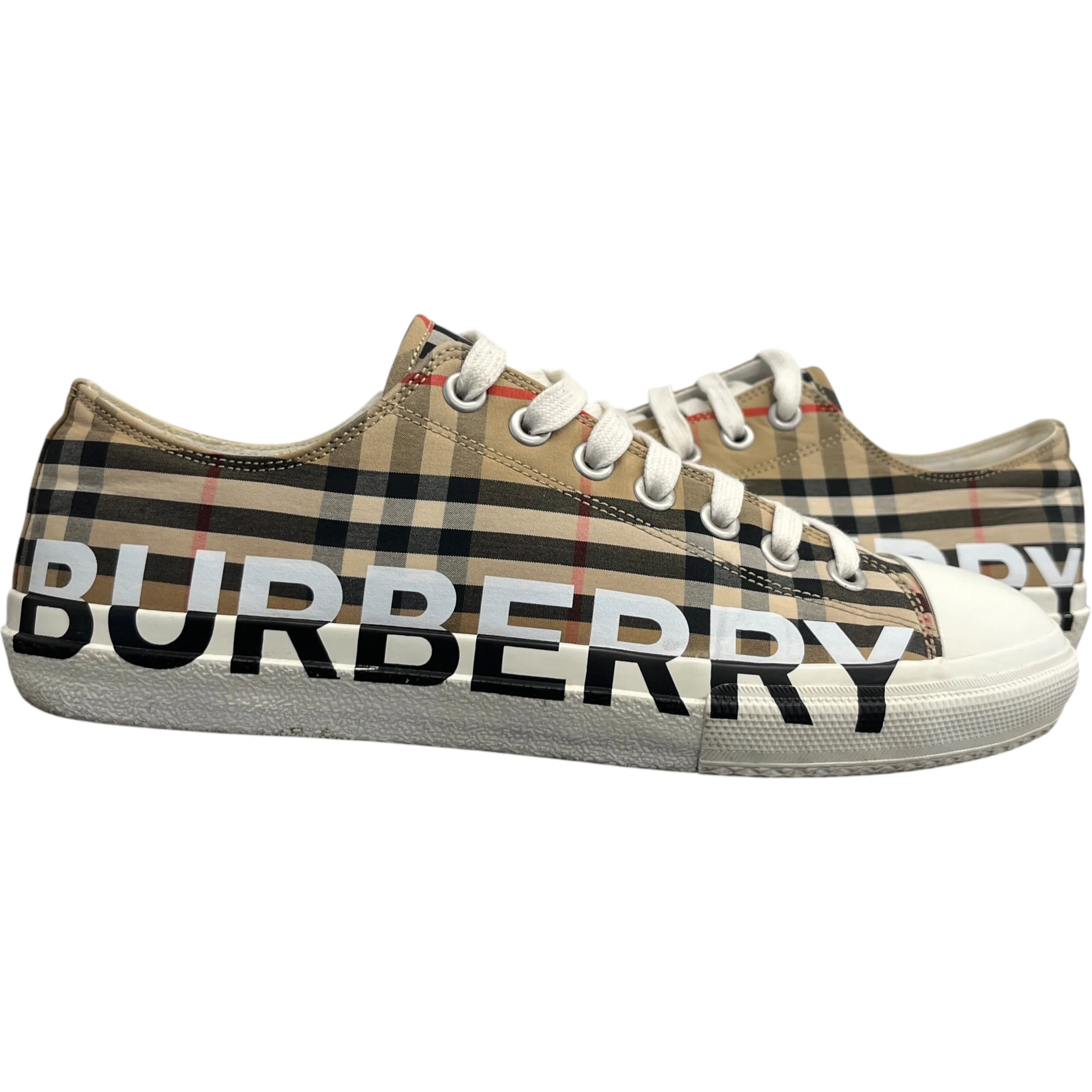 Men's Larkhall Low Trainers Beige Size EU 44 / UK 10 - Image 3