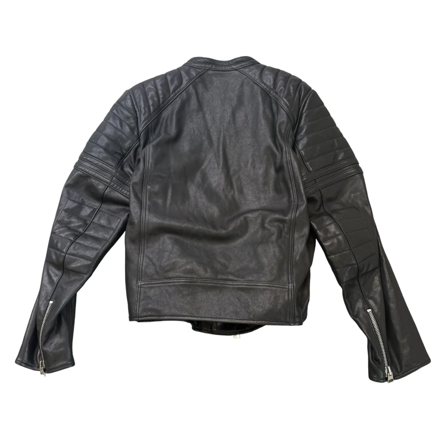 Men's Leather Biker Jacket Black Size XXL - Image 2