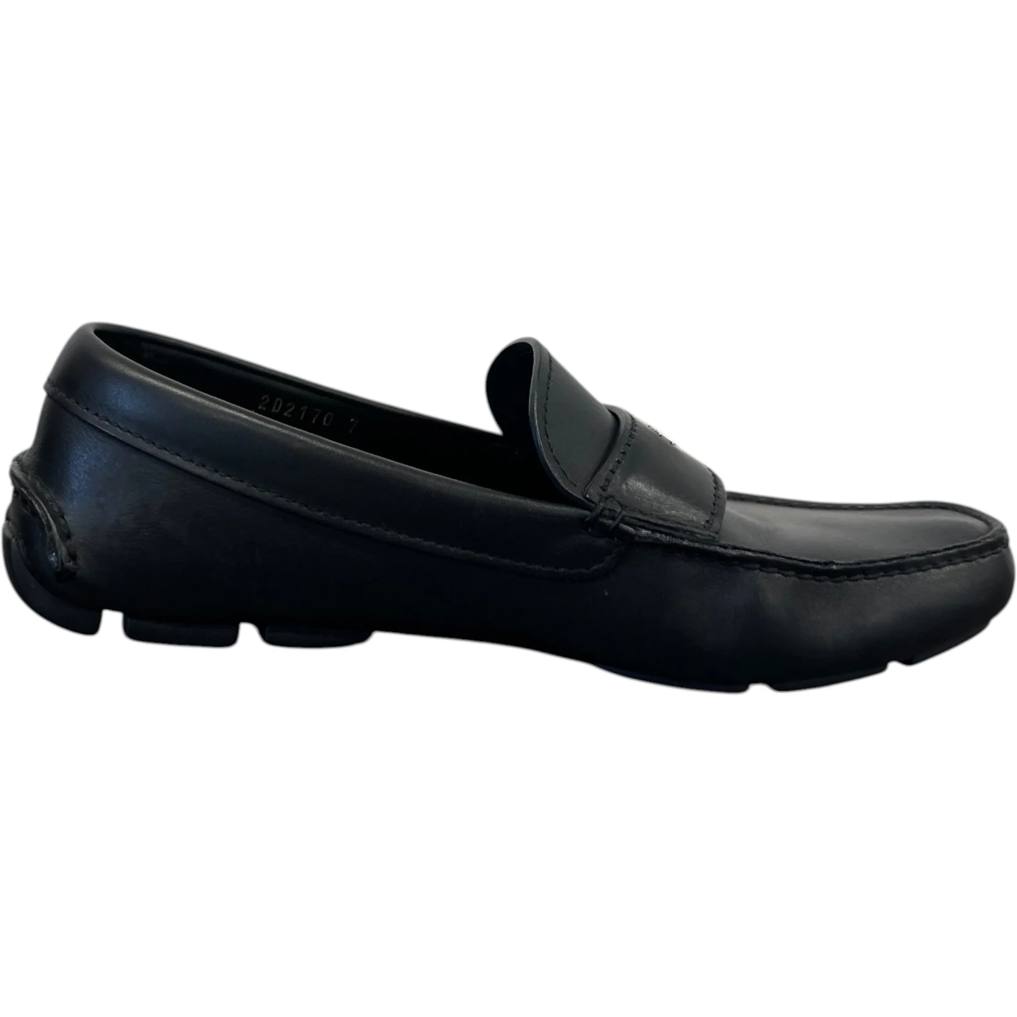 Men's Leather Logo Loafers Black Size EU 41 / UK 7 - Image 3