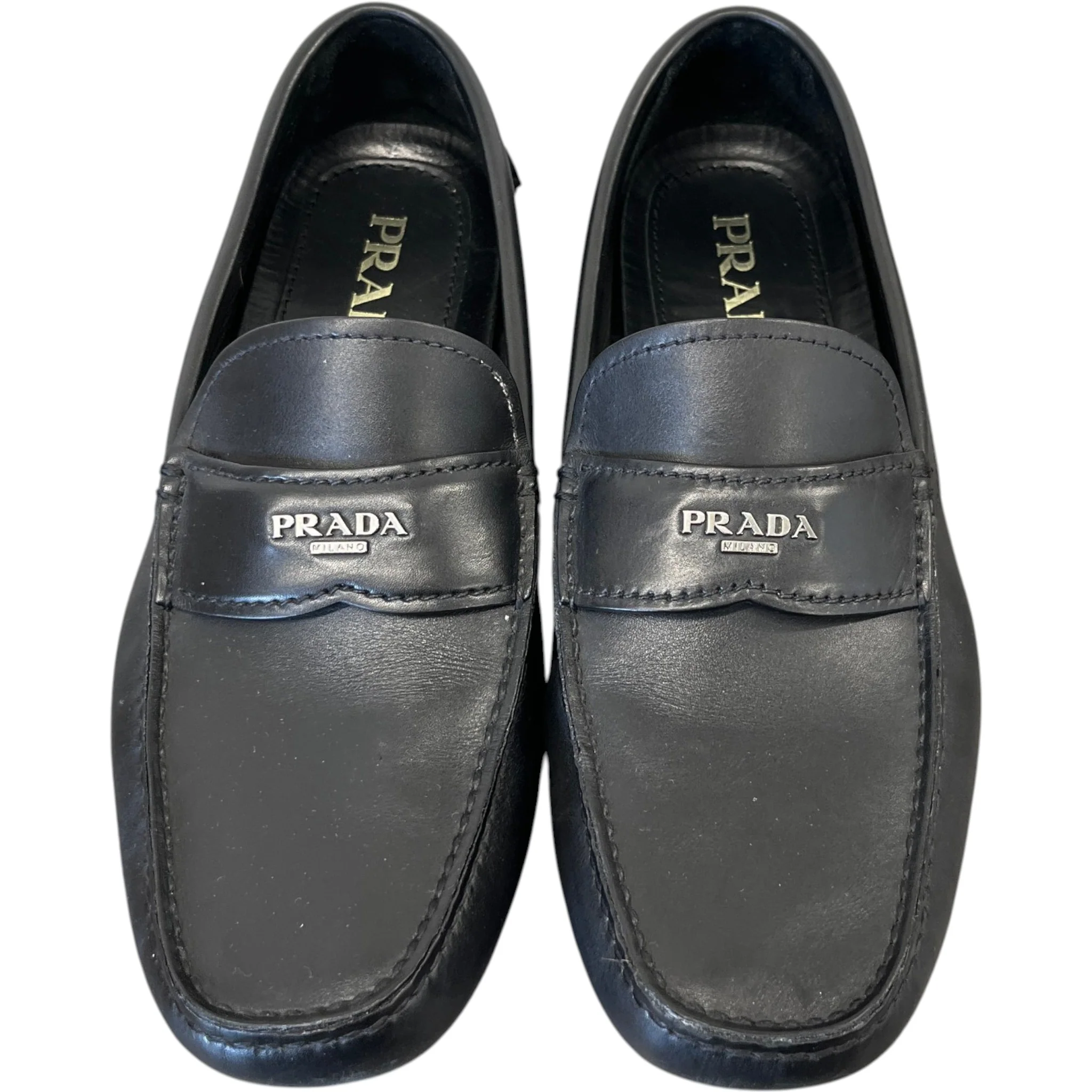 Men's Leather Logo Loafers Black Size EU 41 / UK 7 - Image 5