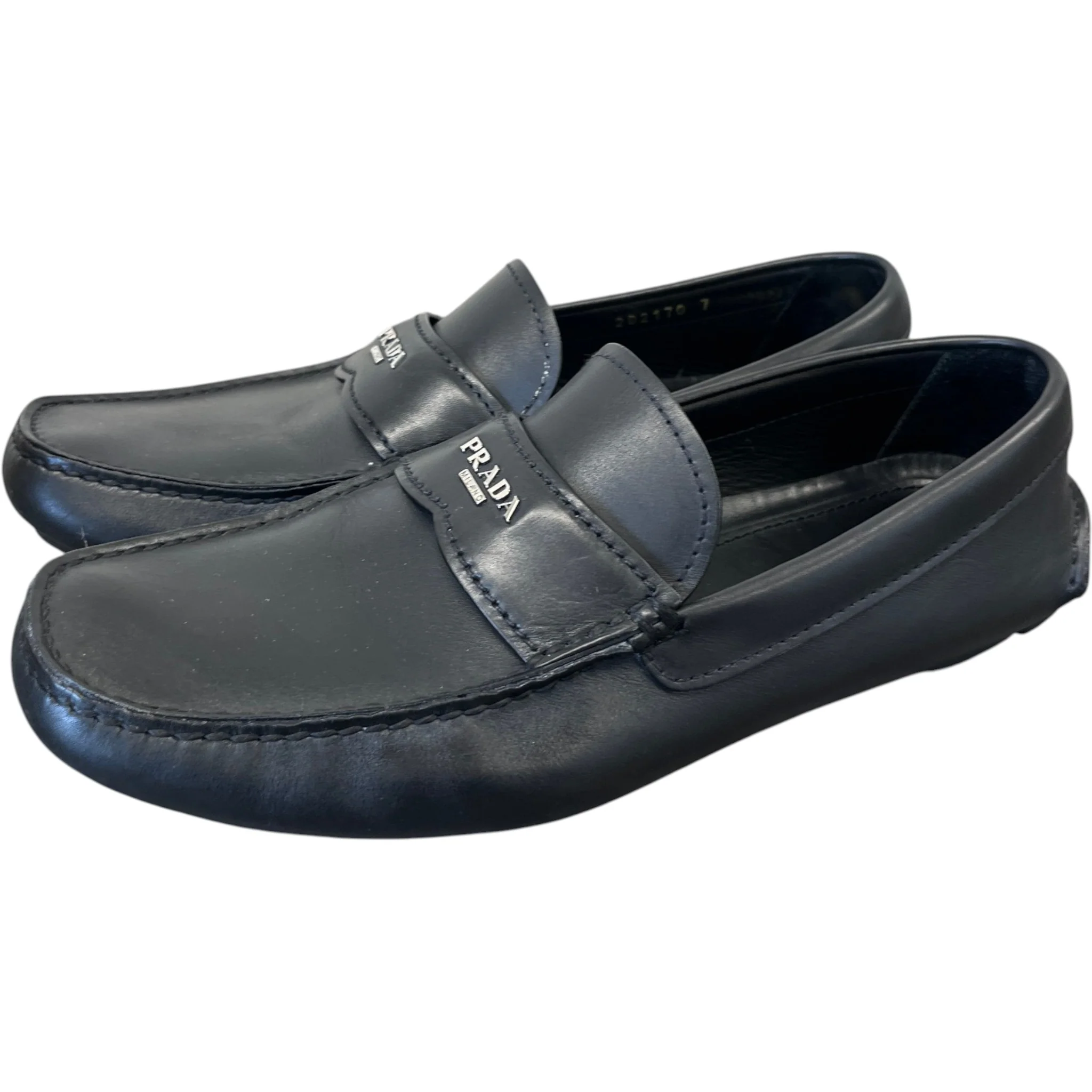 Men's Leather Logo Loafers Black Size EU 41 / UK 7 - Image 8
