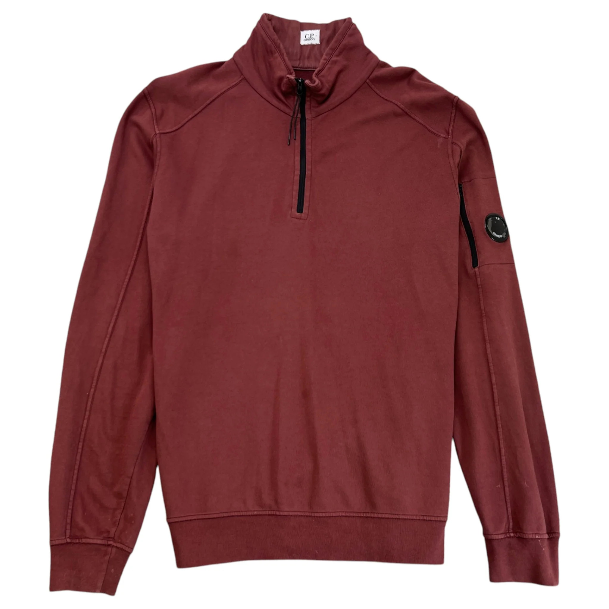 Men's Lens Half Zip Jumper Burgundy Size XXL