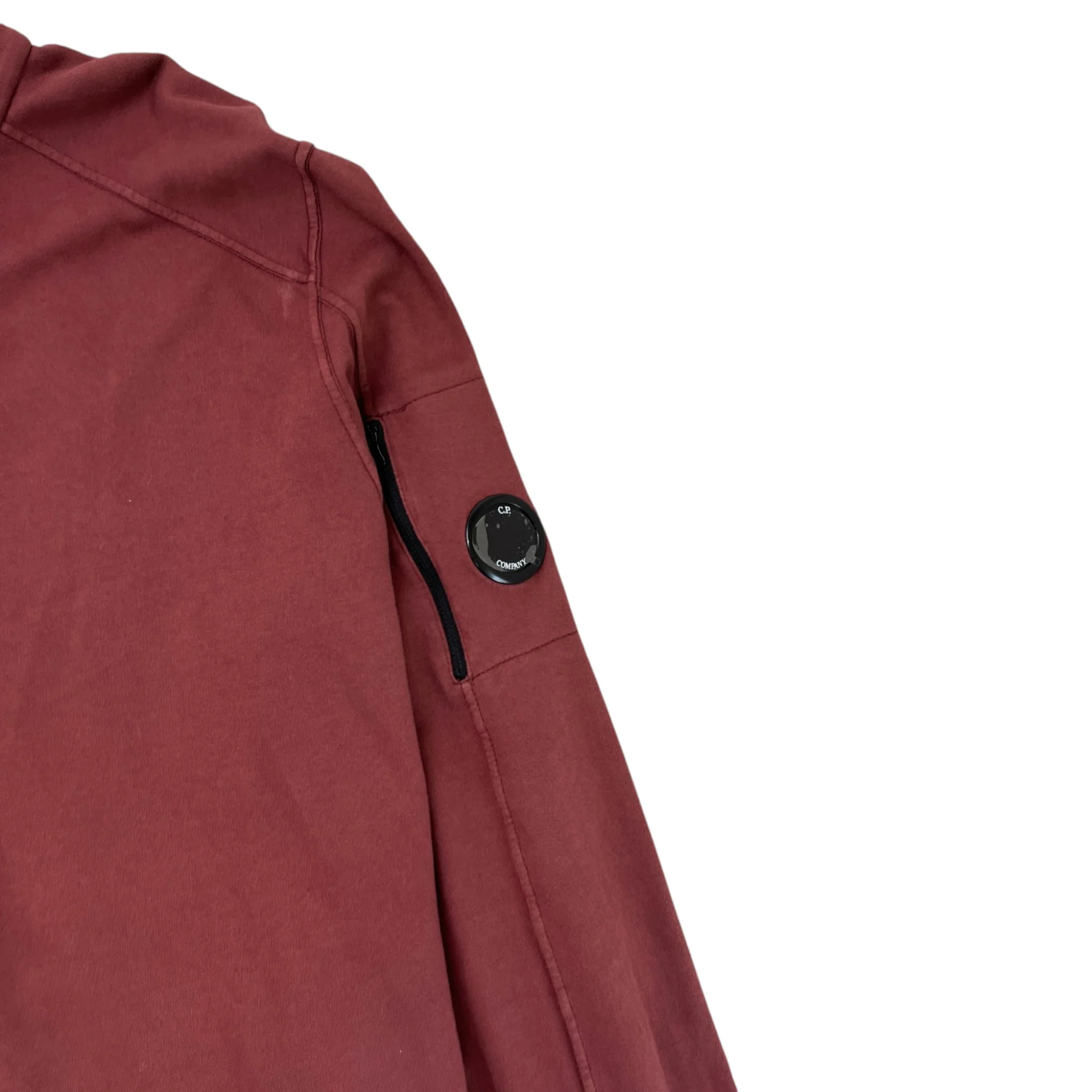 Men's Lens Half Zip Jumper Burgundy Size XXL - Image 5
