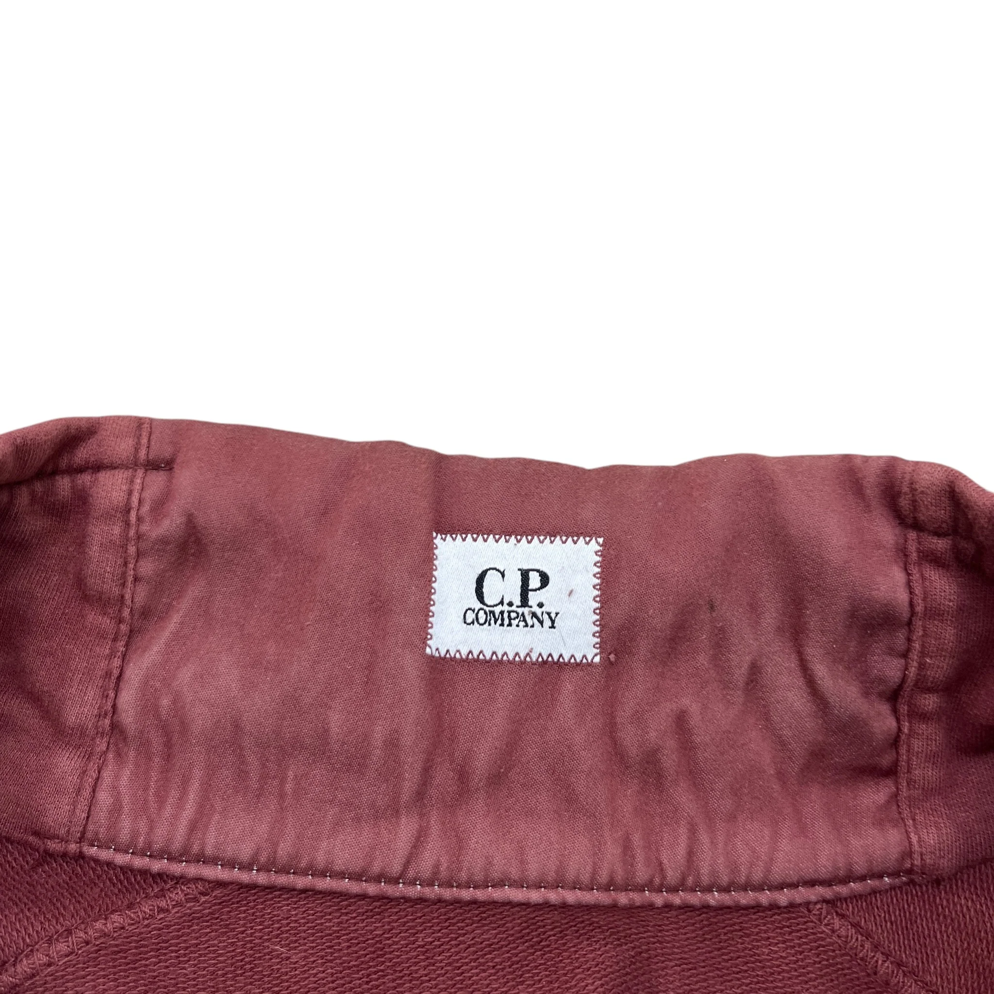 Men's Lens Half Zip Jumper Burgundy Size XXL - Image 8