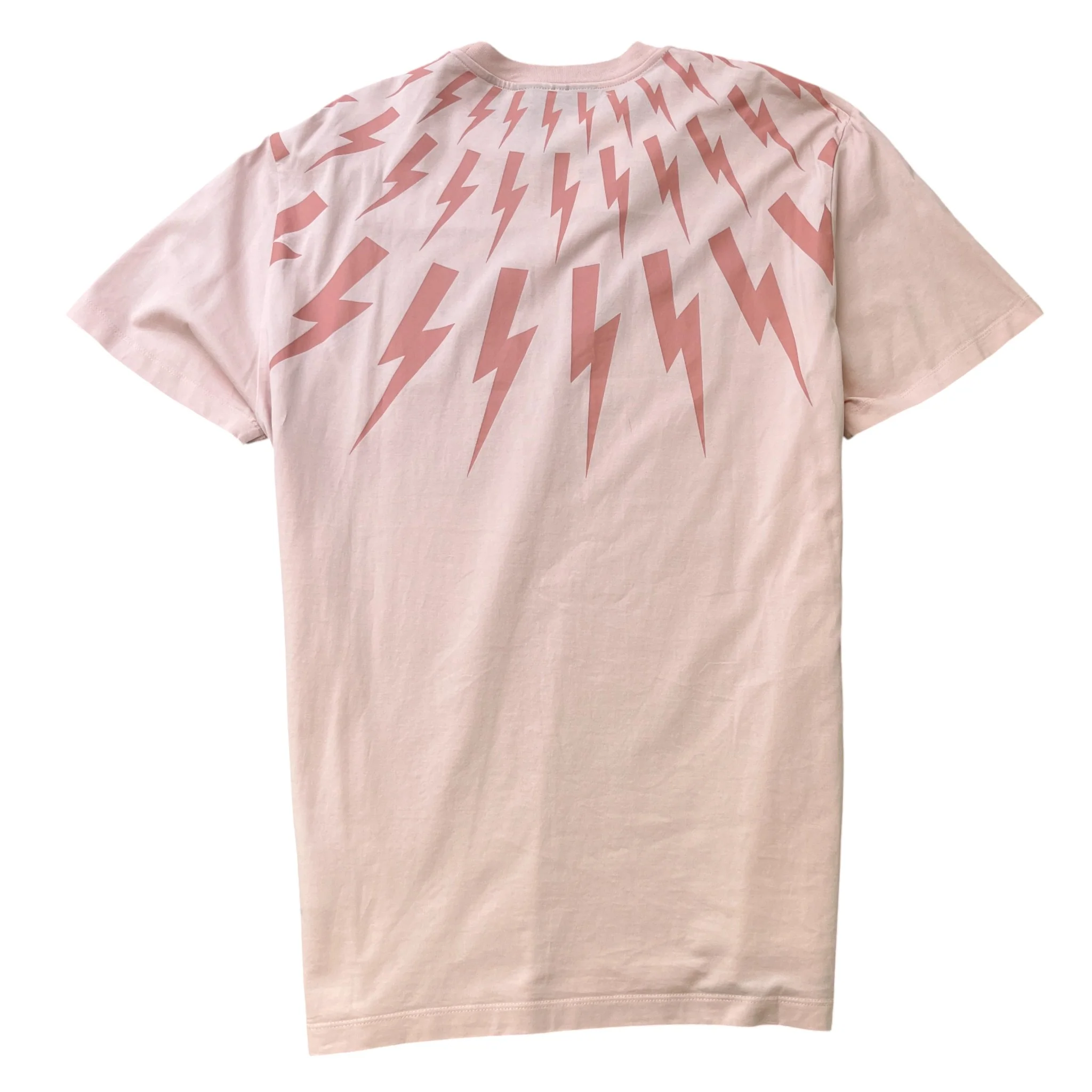 Men's Lightning Bolt Logo T-Shirt Pink Size XL - Image 2