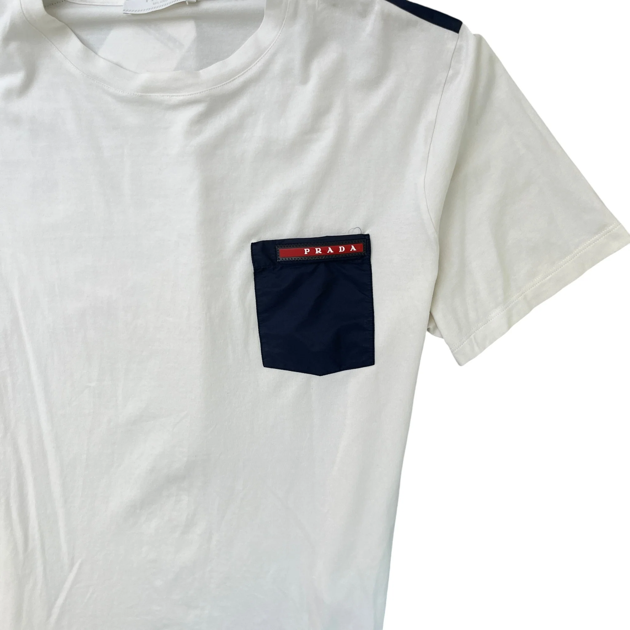 Men's Linea Rossa Nylon Pocket T-Shirt White Size M - Image 5