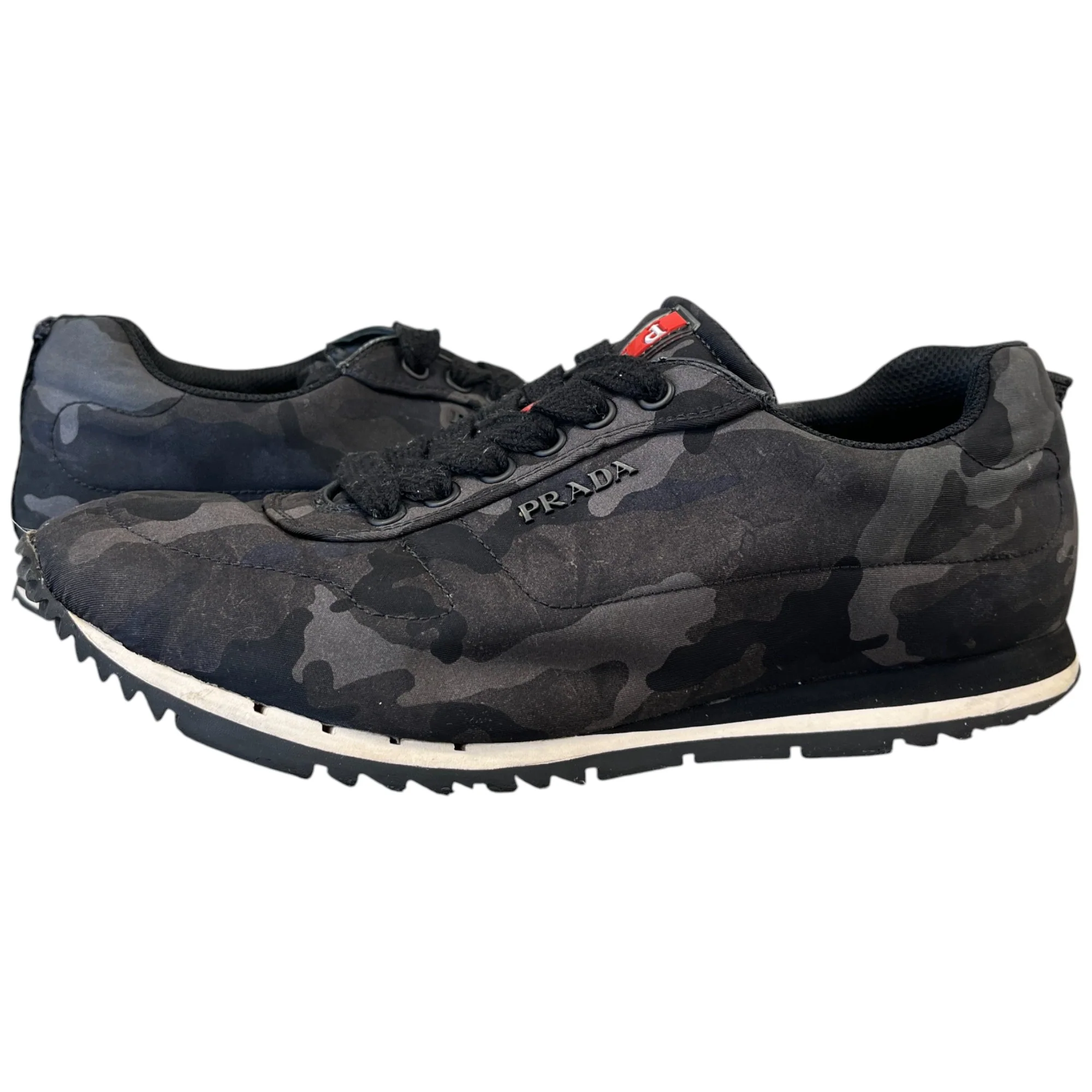 Men's Linear Rosa Camo Low Trainers Black Size EU 39 / UK 5 - Image 3