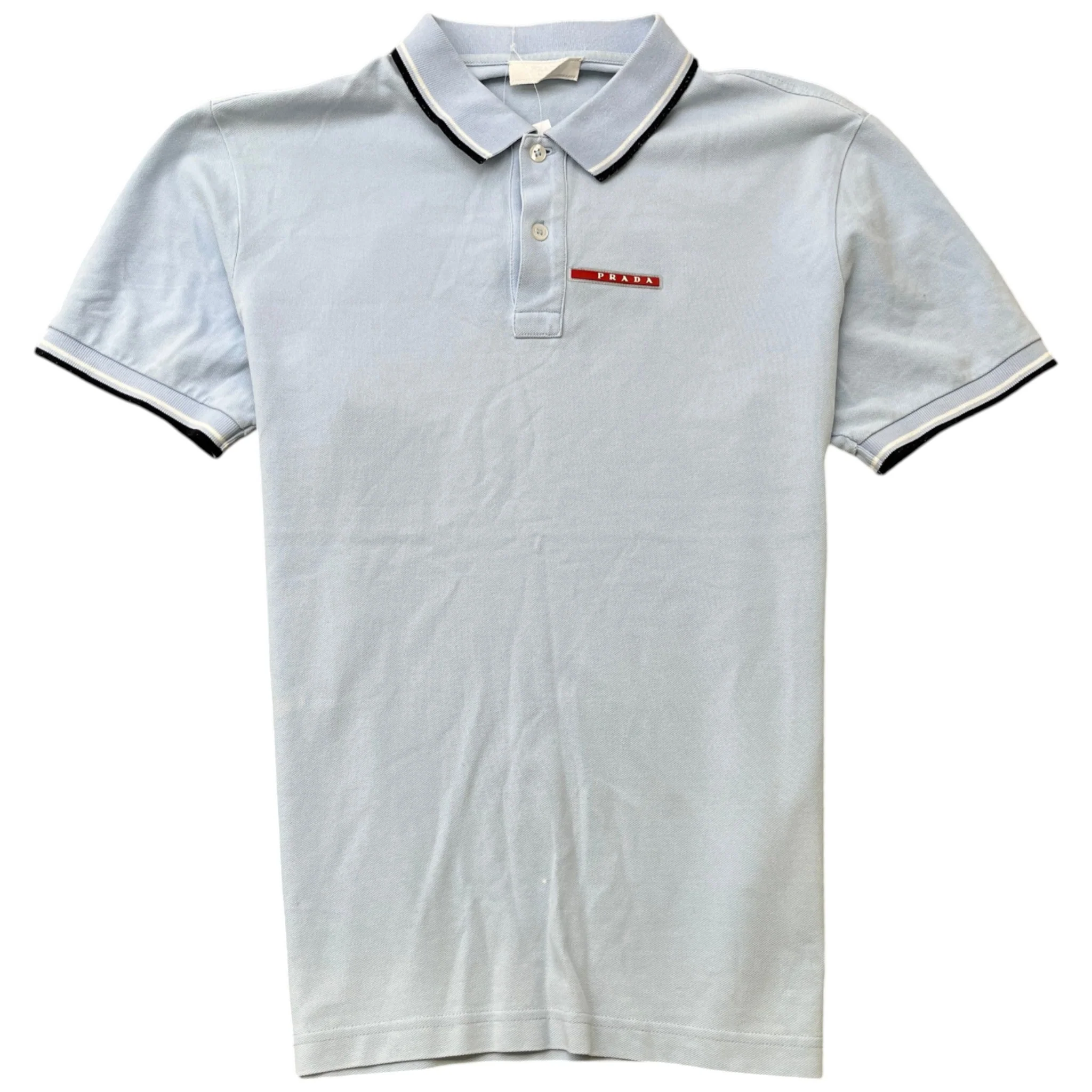 Men's Linear Rosa Polo Shirt Blue Size XL