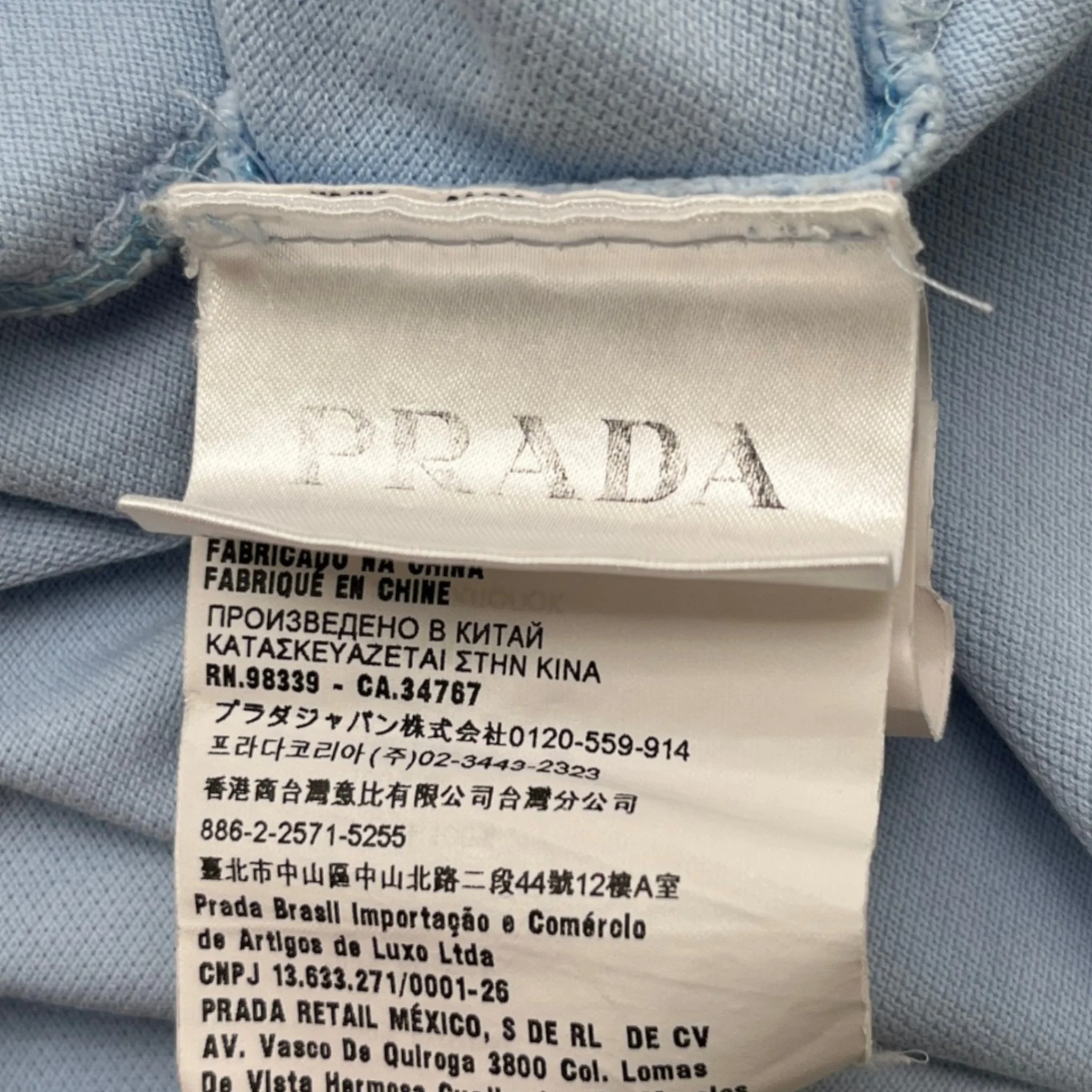 Men's Linear Rosa Polo Shirt Blue Size XL - Image 6